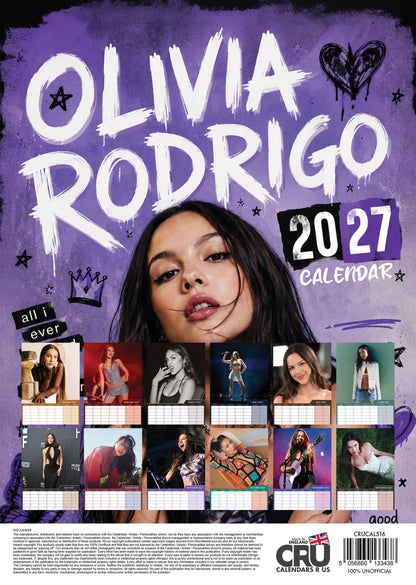 Olivia Rodrigo - A3 Calendar 2027
