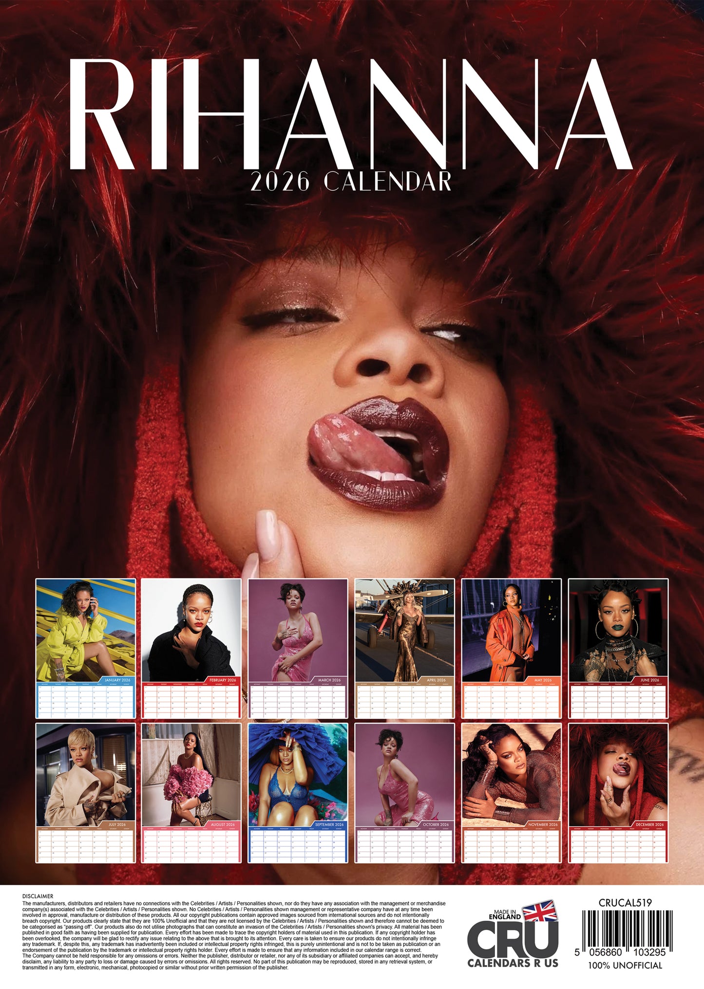 Rihanna - A3 Calendar 2026