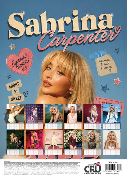 Sabrina Carpenter - A3 Calendar 2027