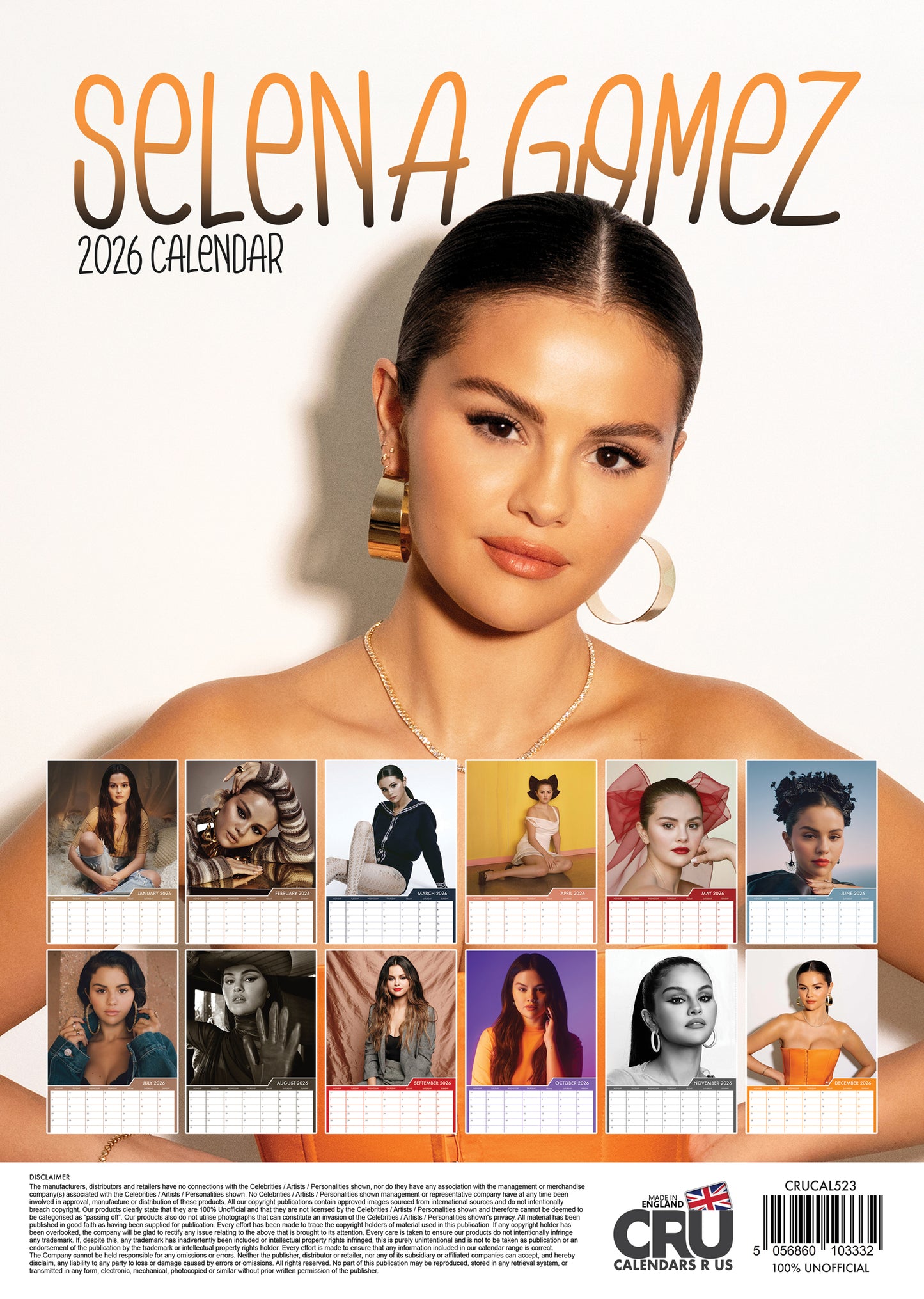 Selena Gomez - A3 Calendar 2026