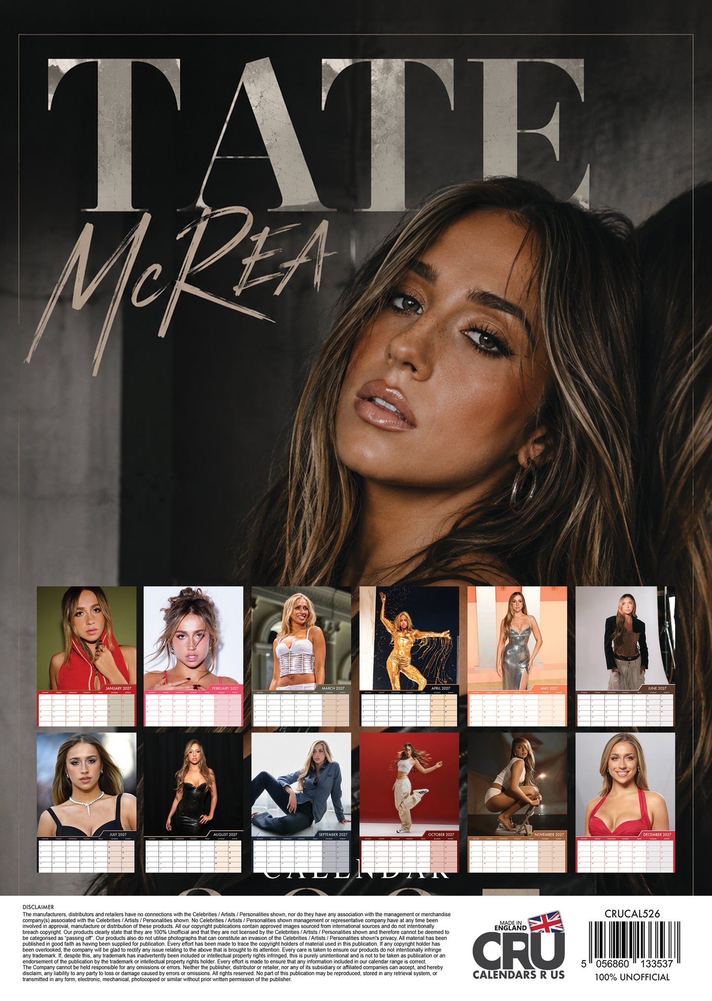Tate McRae - A3 Calendar 2027