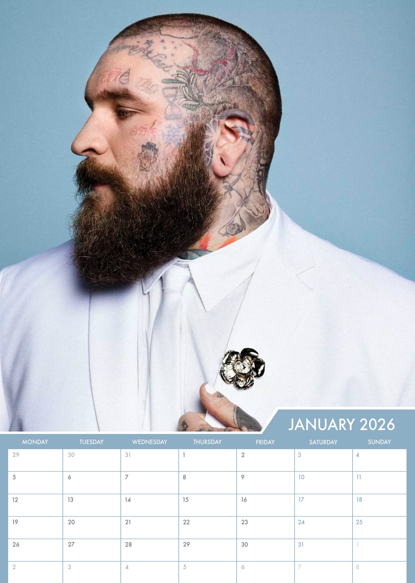 Teddy Swims - A3 Calendar 2026