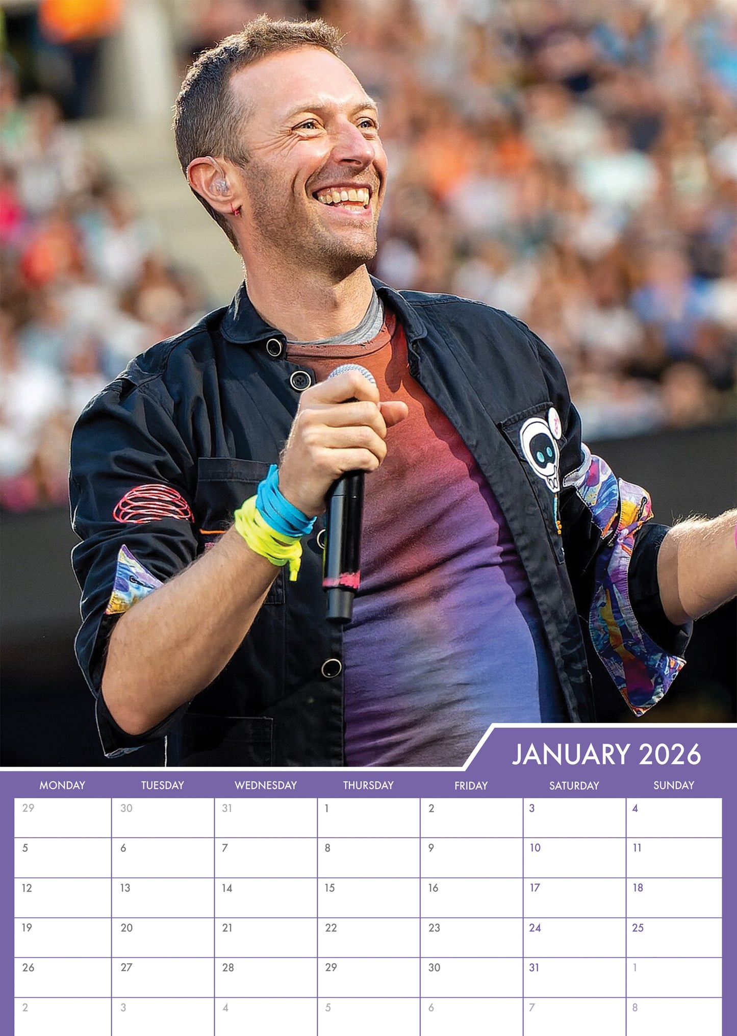 Coldplay - A3 Calendar 2026