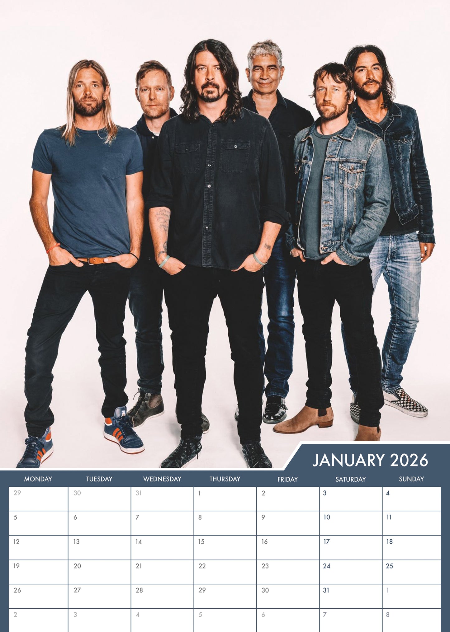 Foo Fighters - A3 Calendar 2026