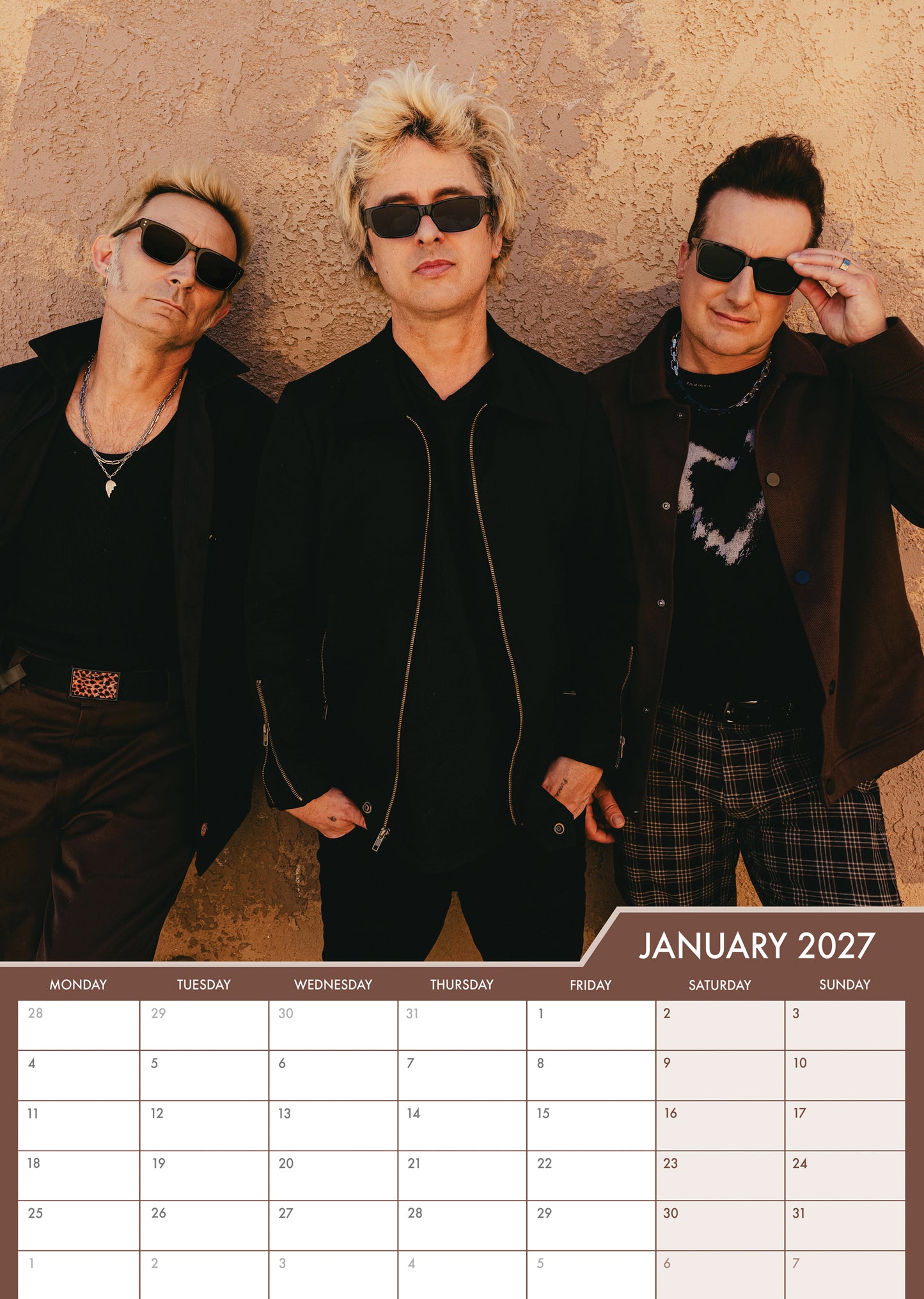 Green Day - A3 Calendar 2027