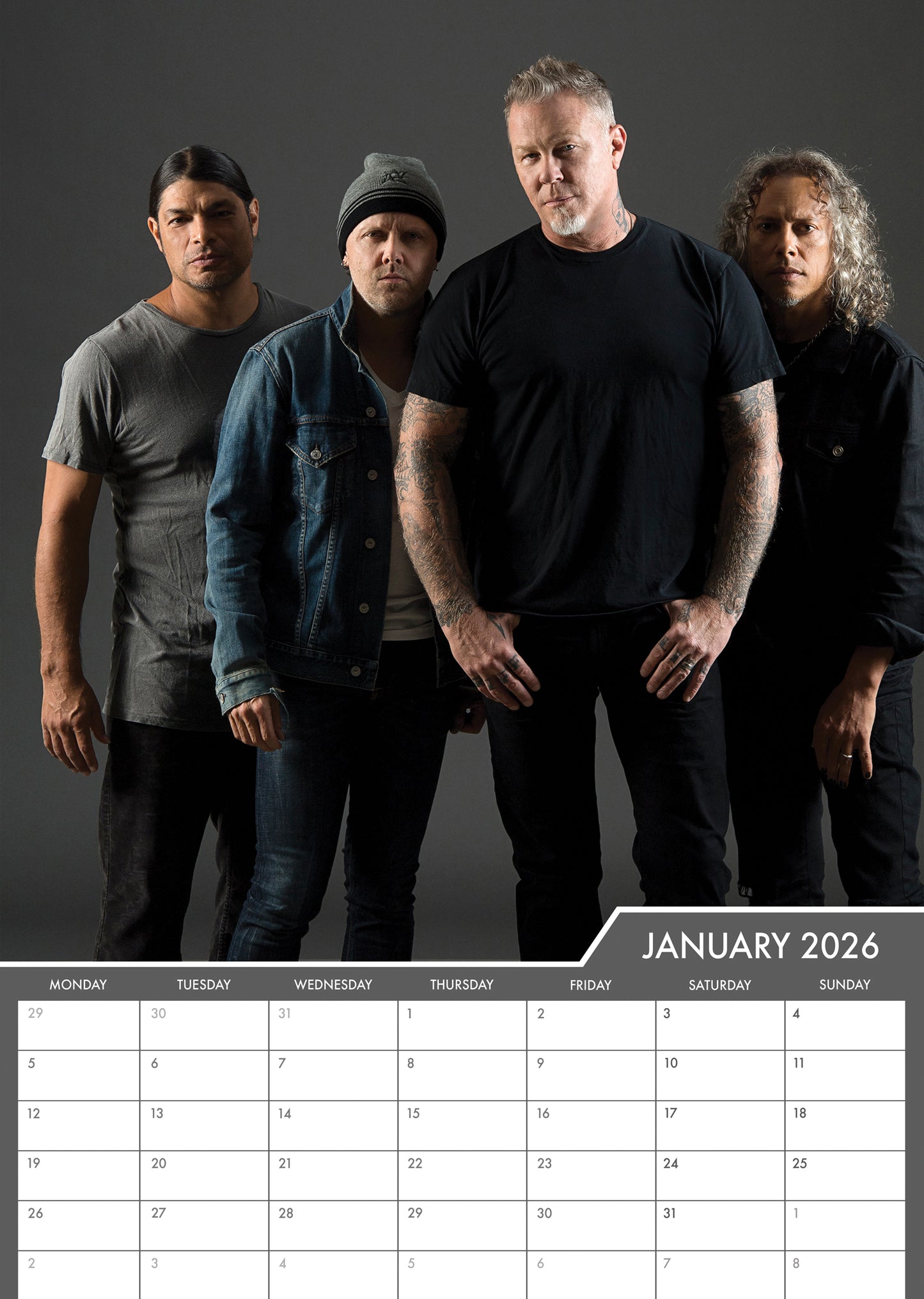 Metallica - A3 Calendar 2026