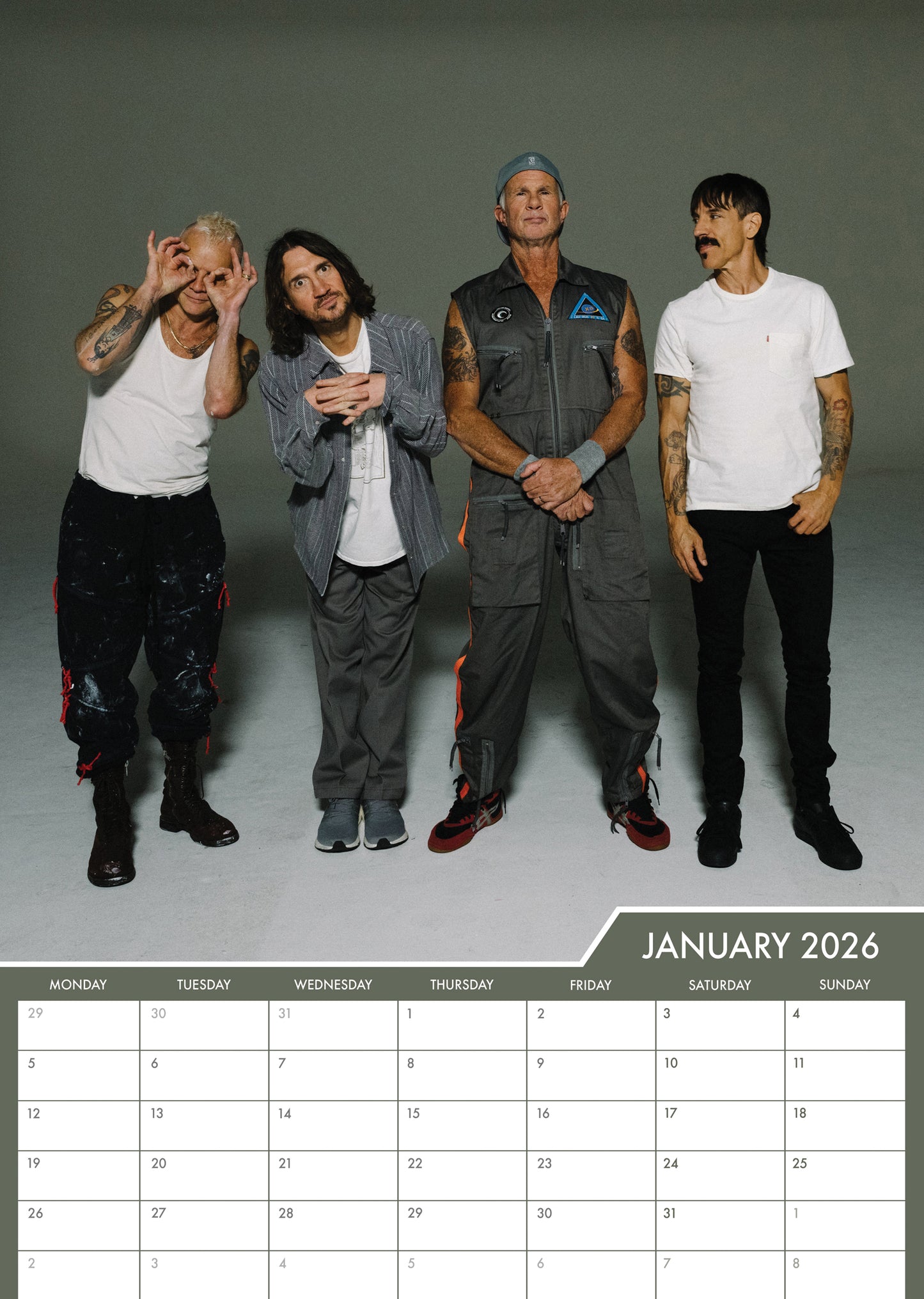Red Hot Chilli Peppers - A3 Calendar 2026
