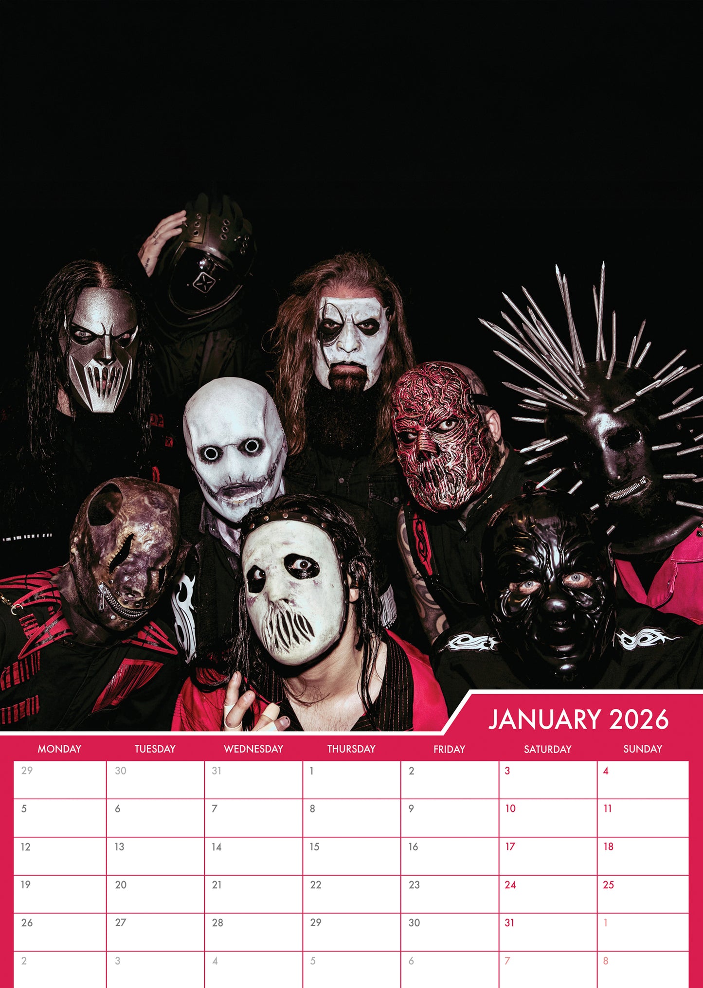 Slipknot - A3 Calendar 2026
