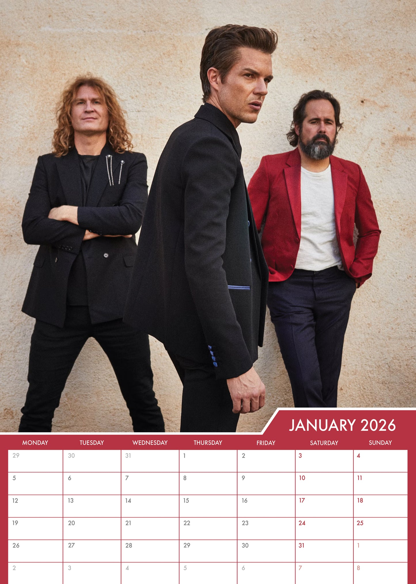 The Killers - A3 Calendar 2026