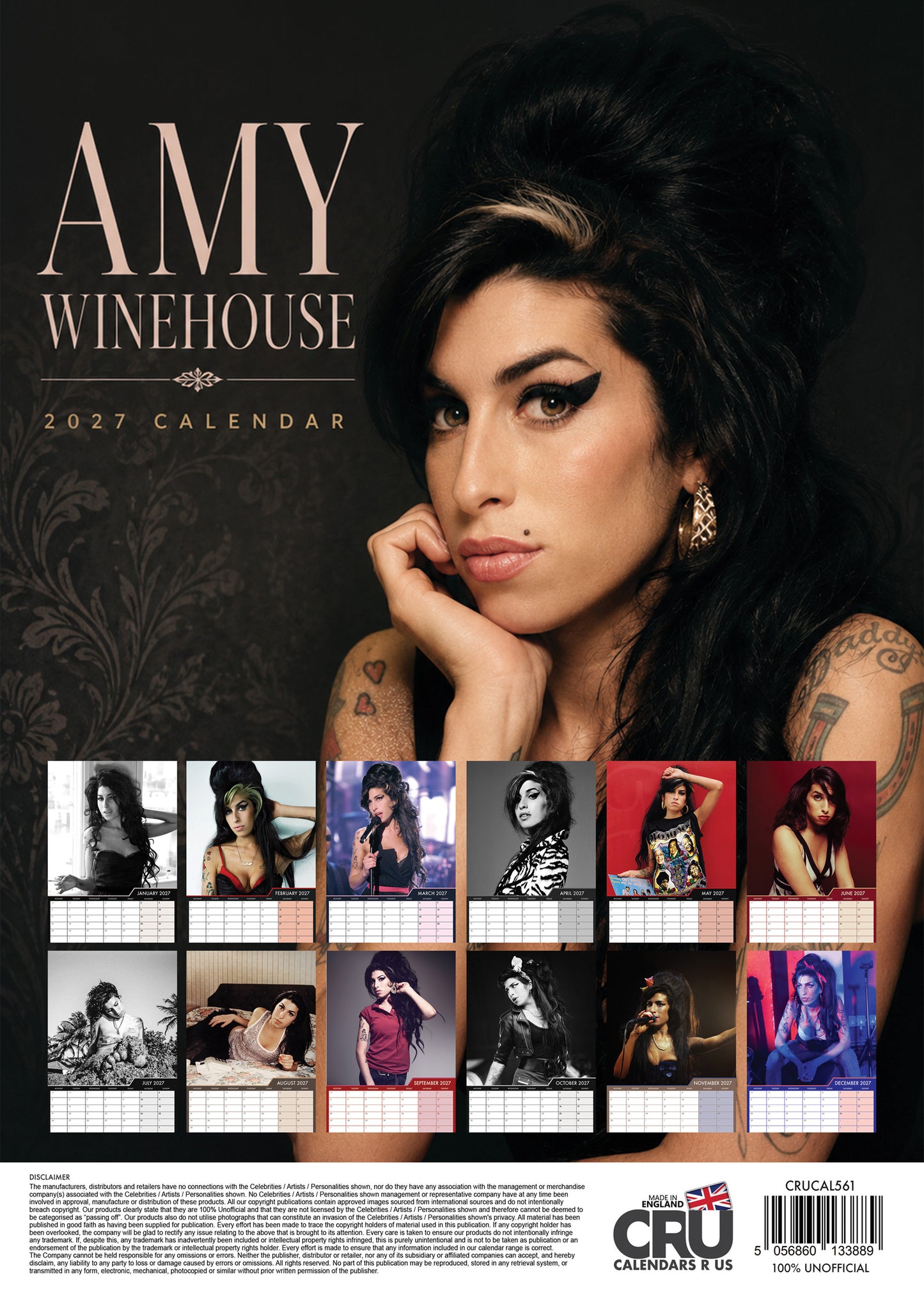 Amy Winehouse - A3 Calendar 2027