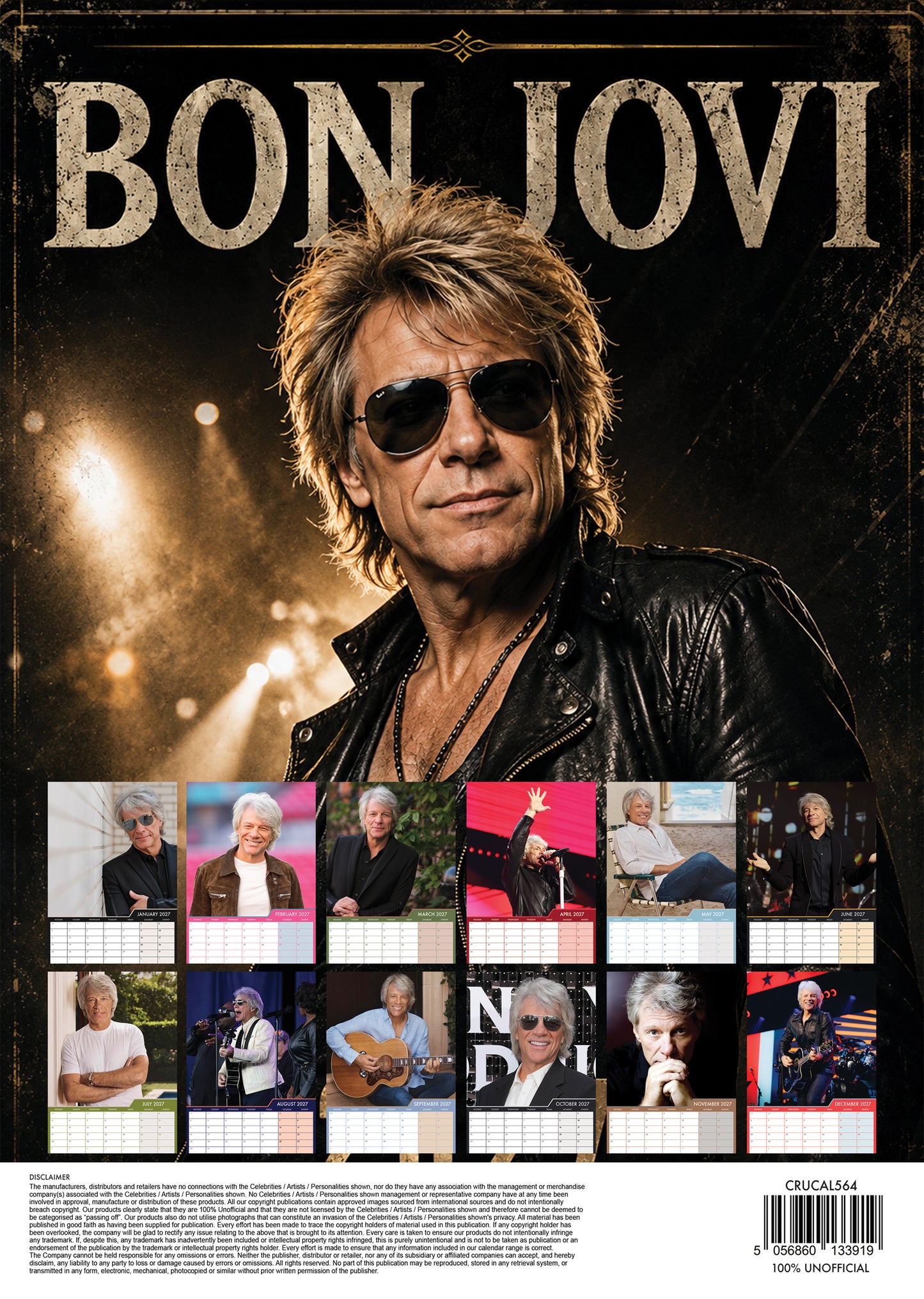 Bon Jovi - A3 Calendar 2027