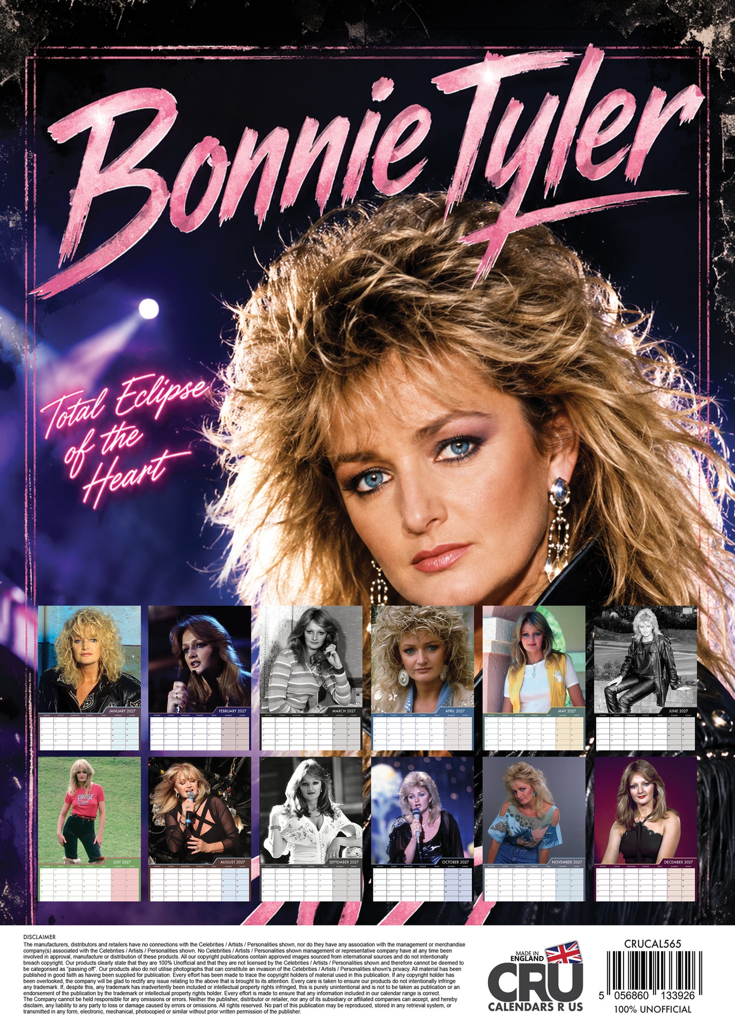 Bonnie Tyler - A3 Calendar 2027
