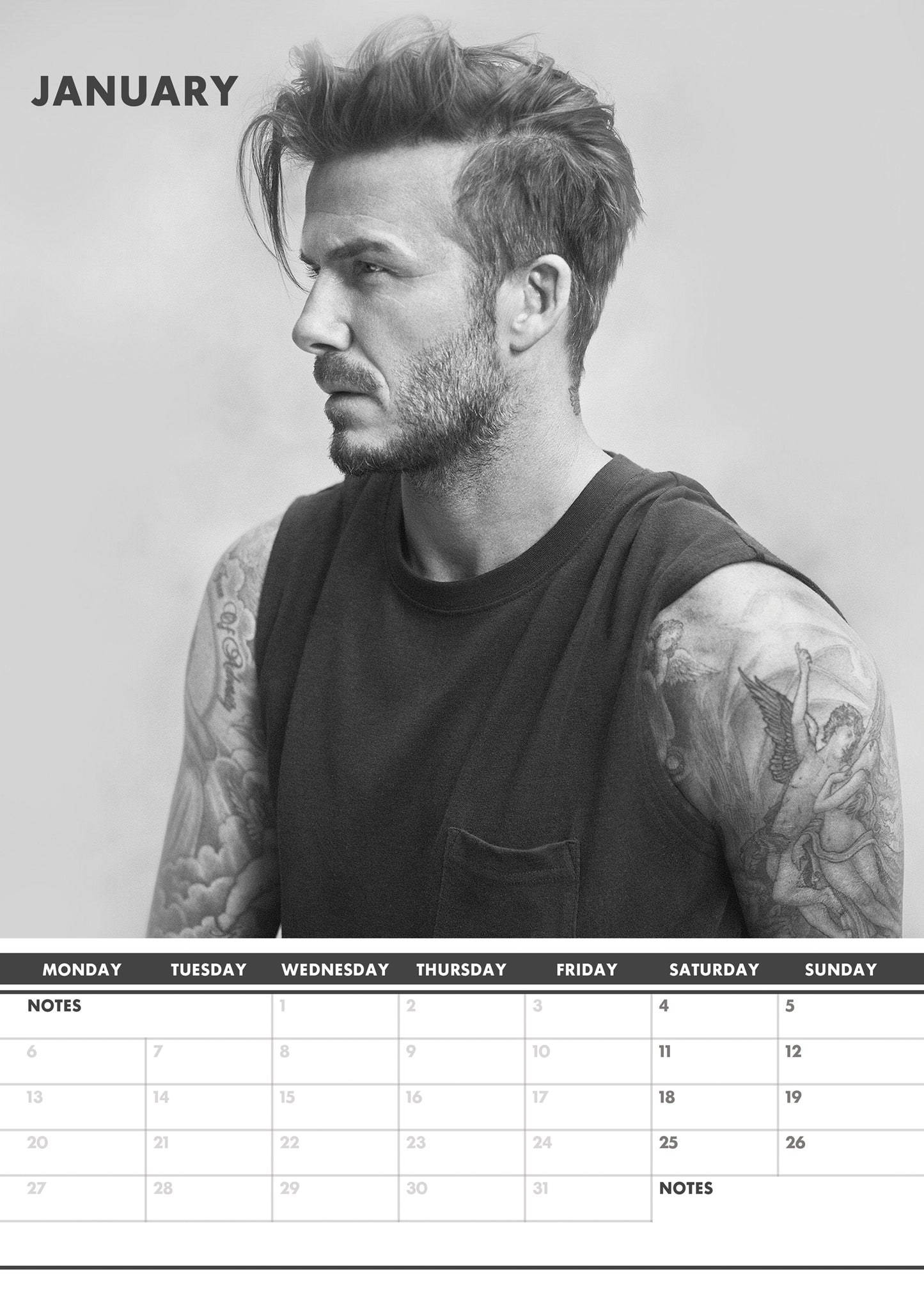 David Beckham Calendar 2025