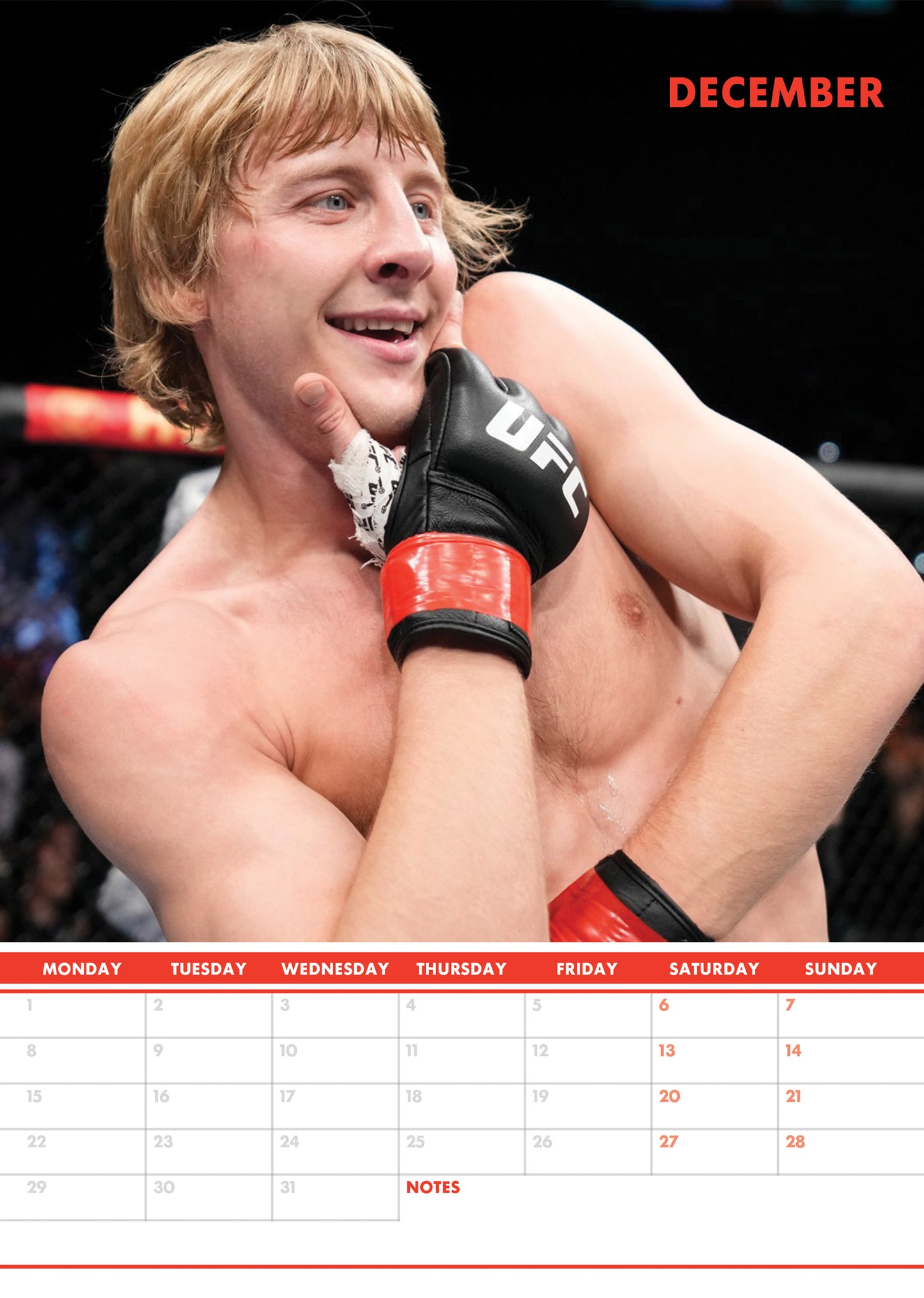 Paddy Pimblett Calendar 2025