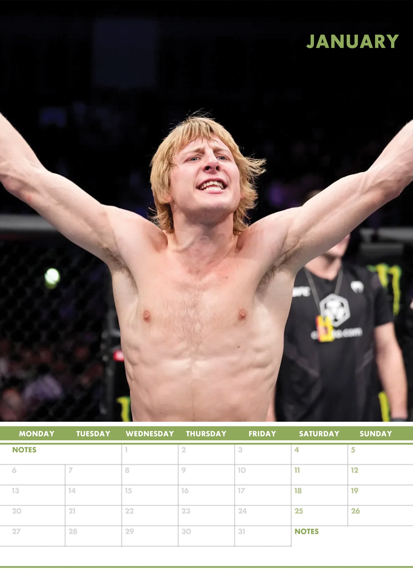 Paddy Pimblett Calendar 2025