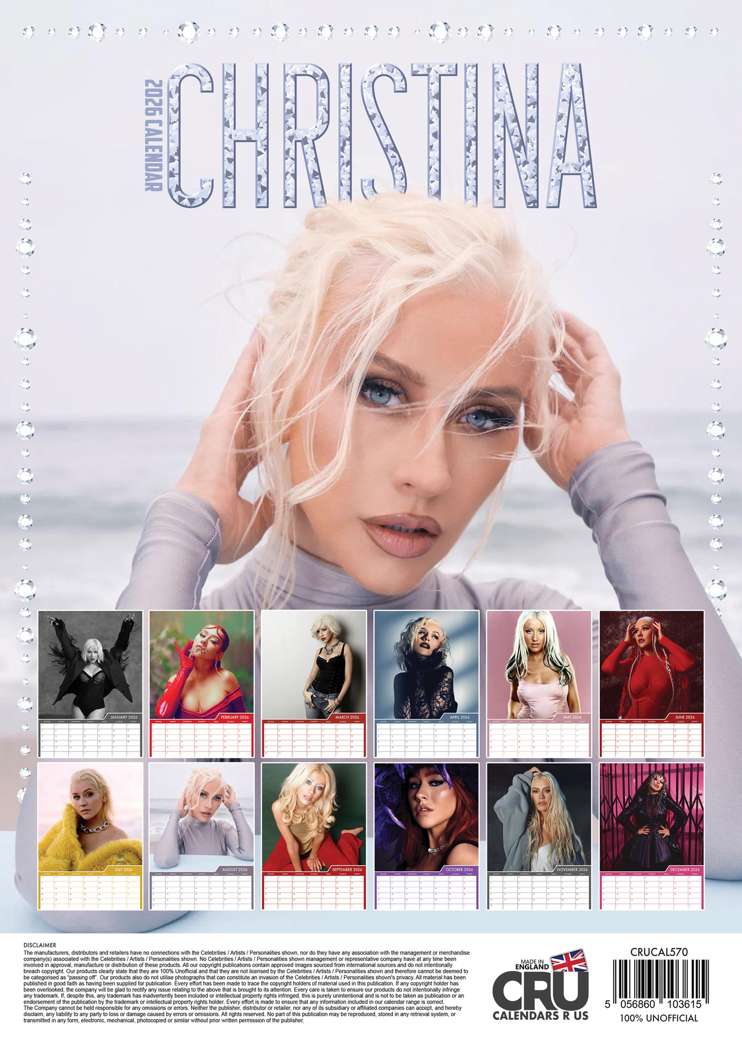 Christina Aguilera - A3 Calendar 2026