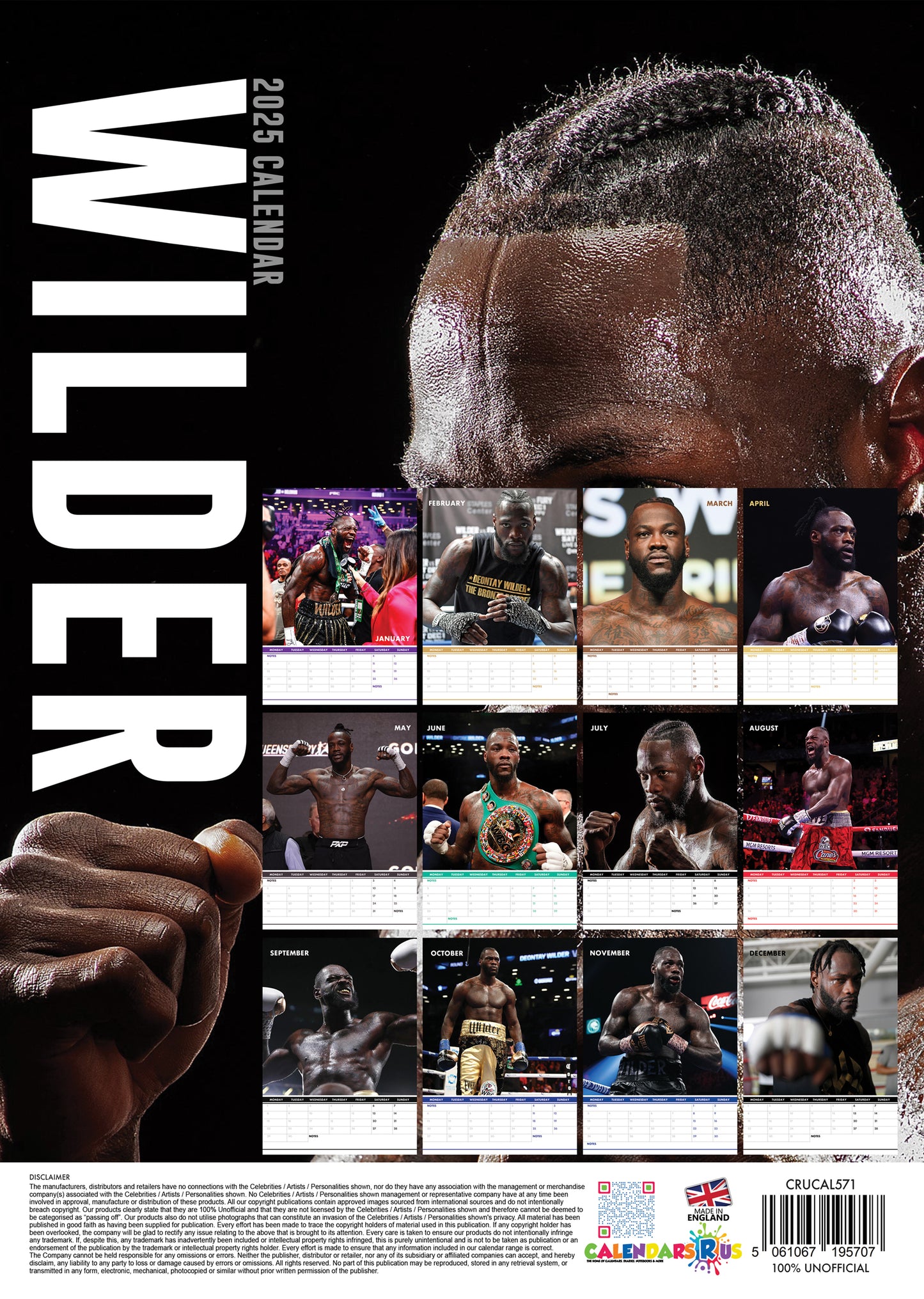 Deontay Wilder Calendar 2025