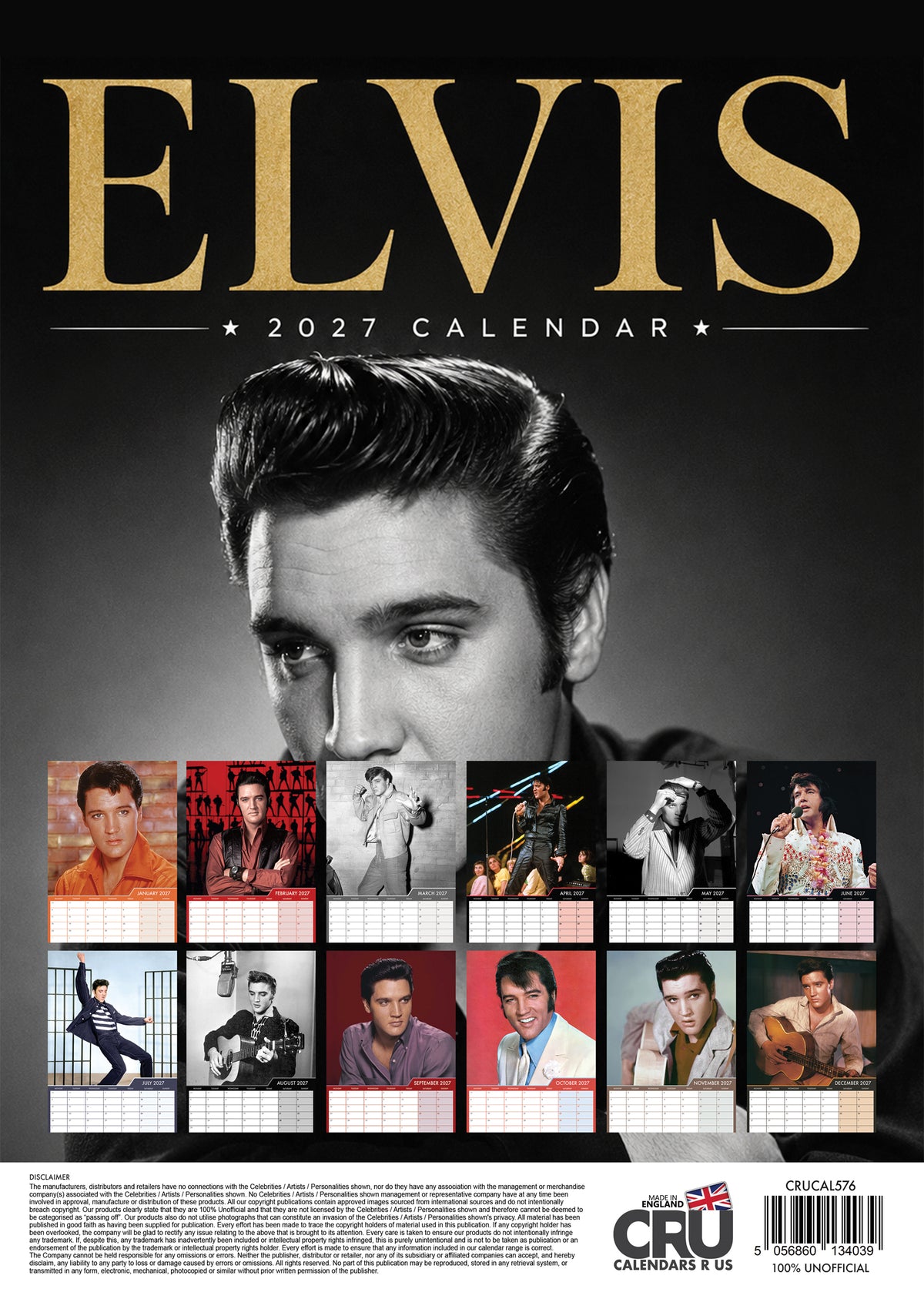 Elvis - A3 Calendar 2027