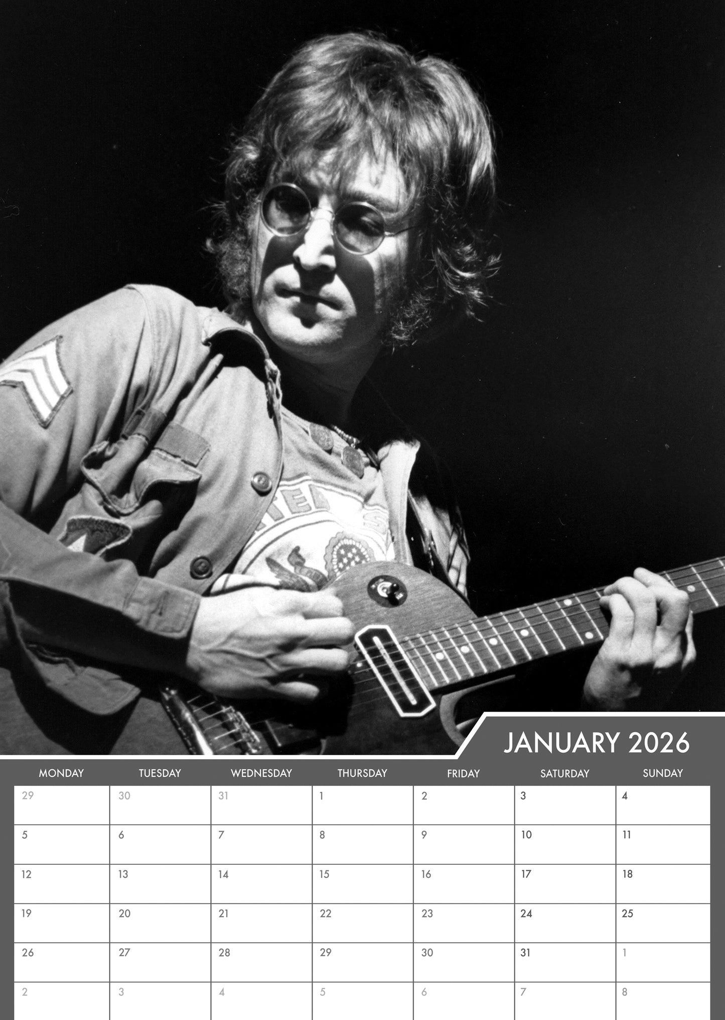 John Lennon - A3 Calendar 2026