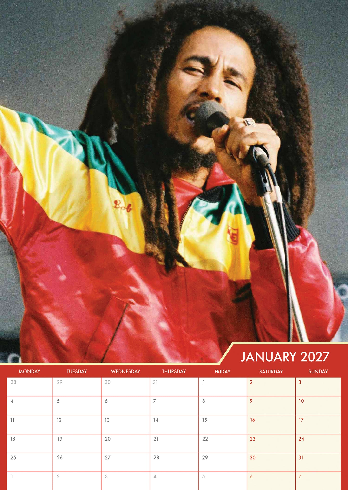Bob Marley - A3 Calendar 2027