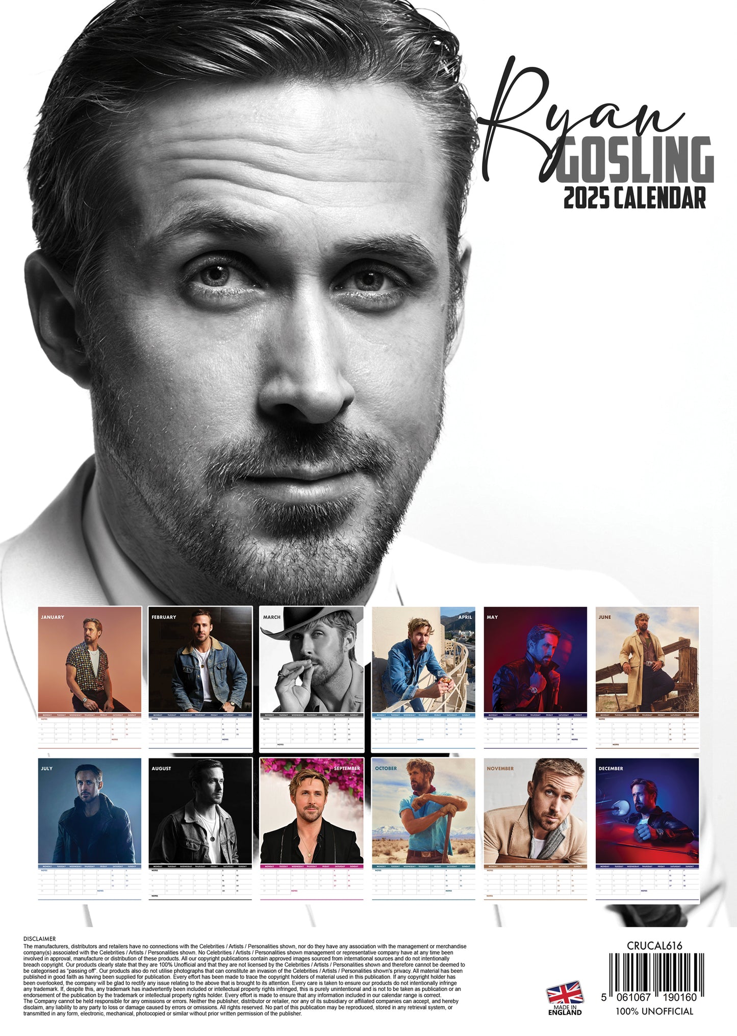 Ryan Gosling Calendar 2025