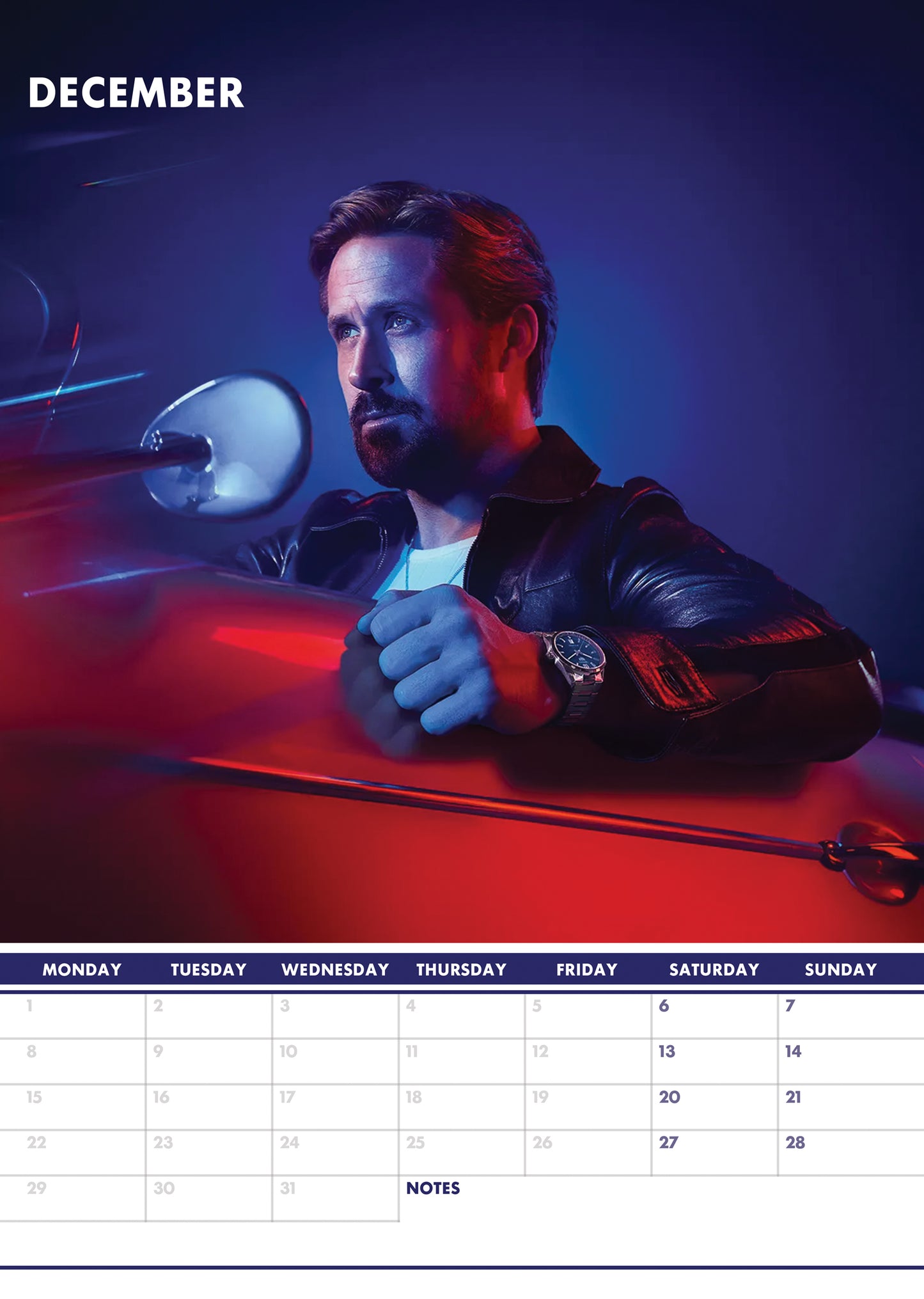 Ryan Gosling Calendar 2025