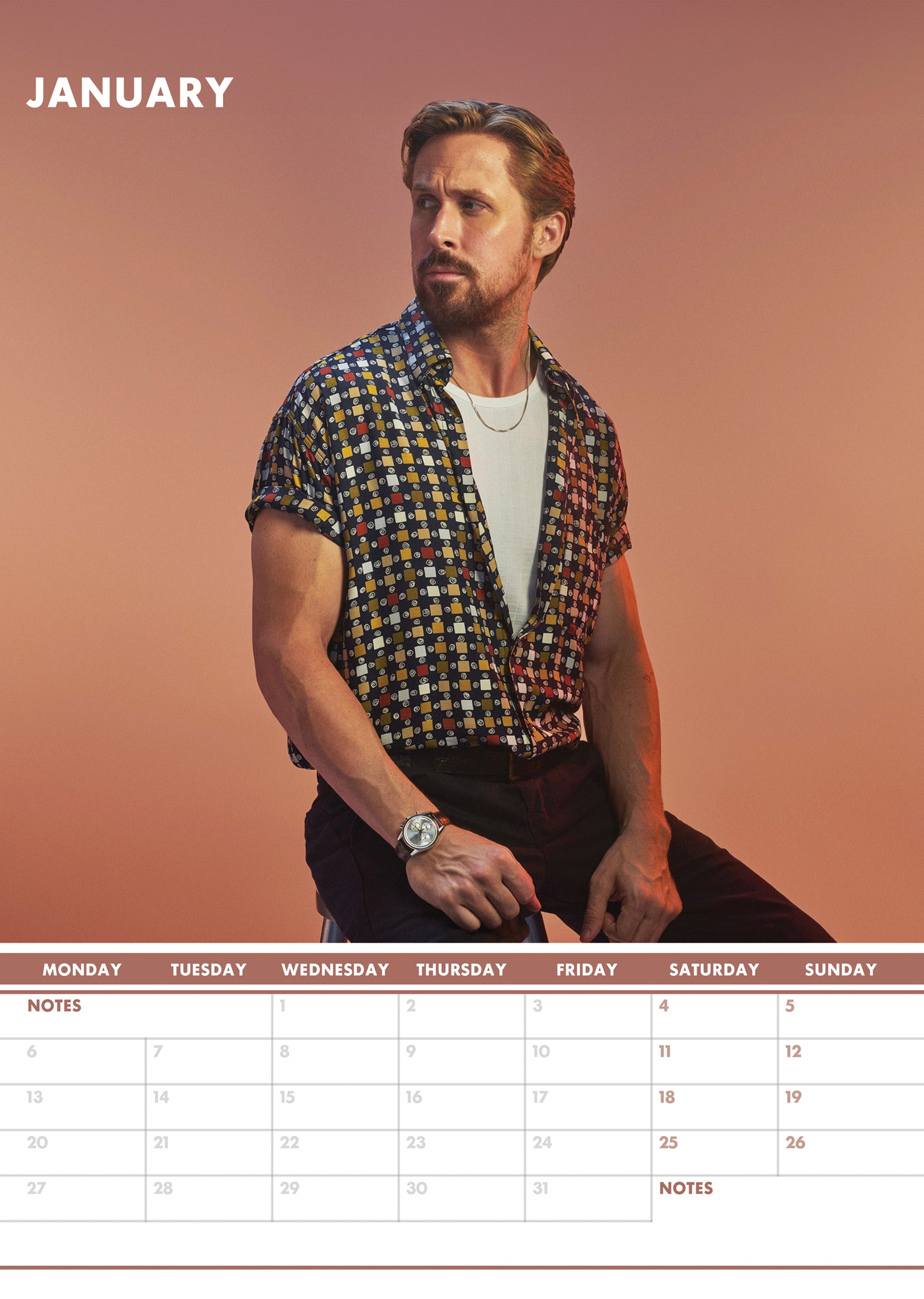 Ryan Gosling Calendar 2025