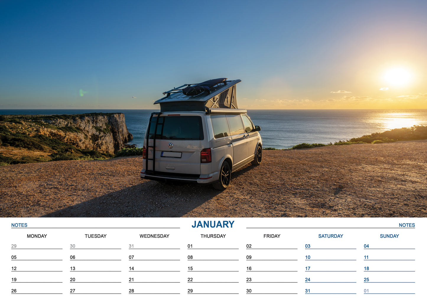 Camper Vans - A3 Calendar 2026