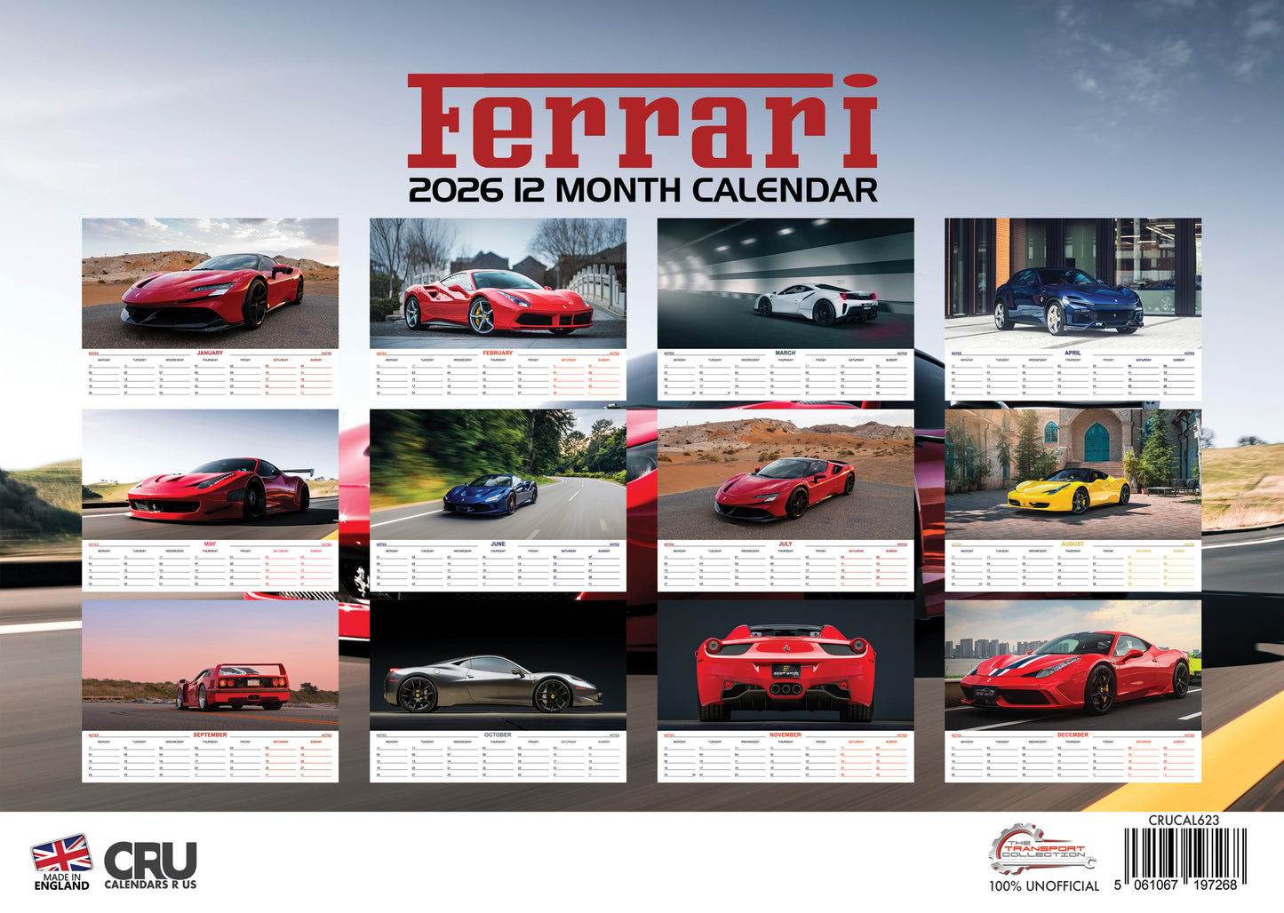 Ferrari - A3 Calendar 2026