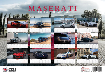 Maserati - A3 Calendar 2027