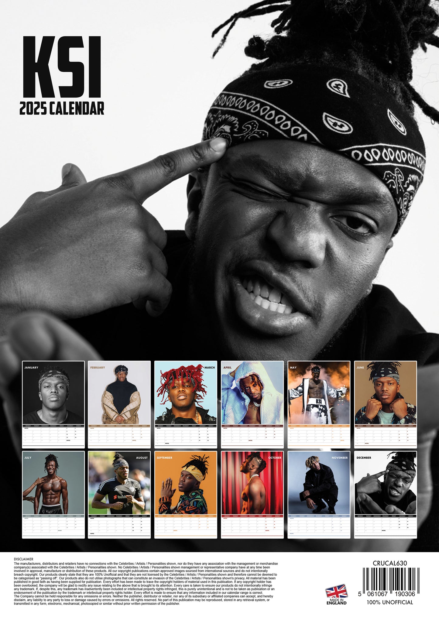 KSI Calendar 2025 CalendarsRus