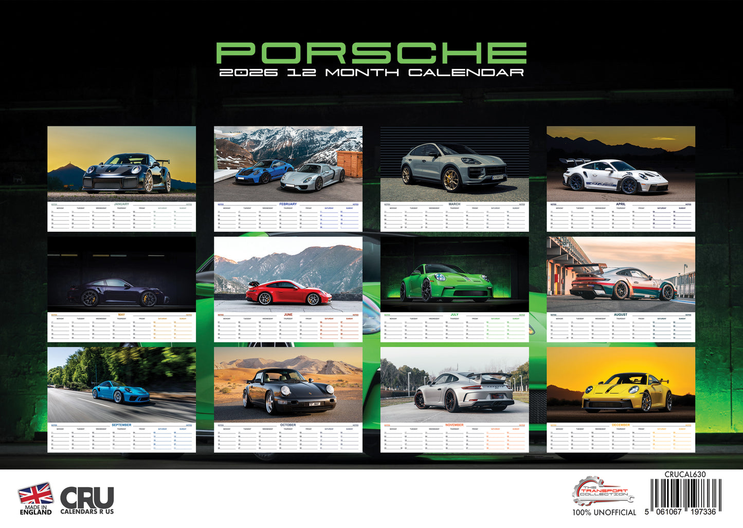 Porsche - A3 Calendar 2026