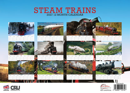 Steam Trains - A3 Calendar 2027