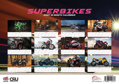 Superbikes - A3 Calendar 2027
