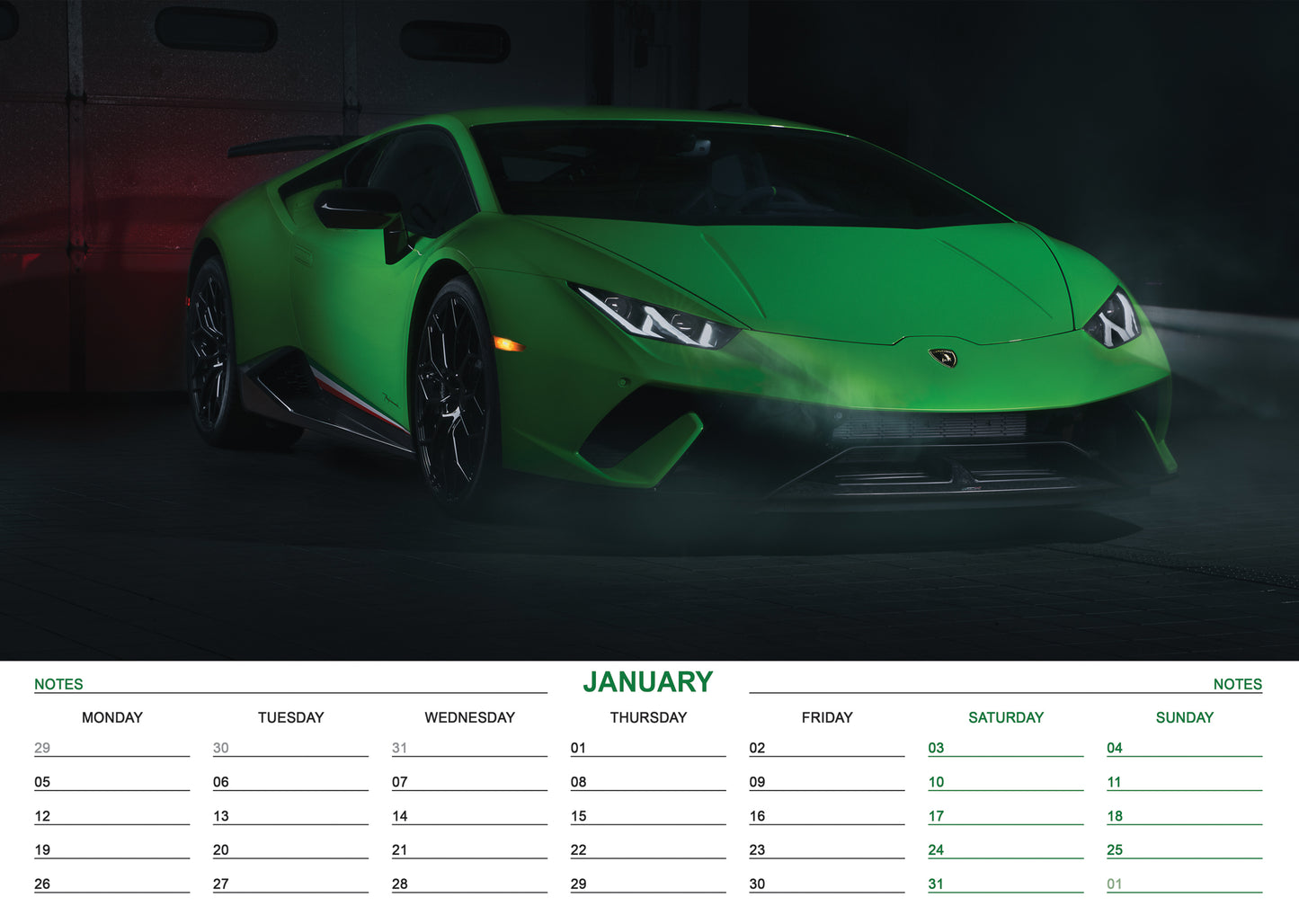 Supercars - A3 Calendar 2026