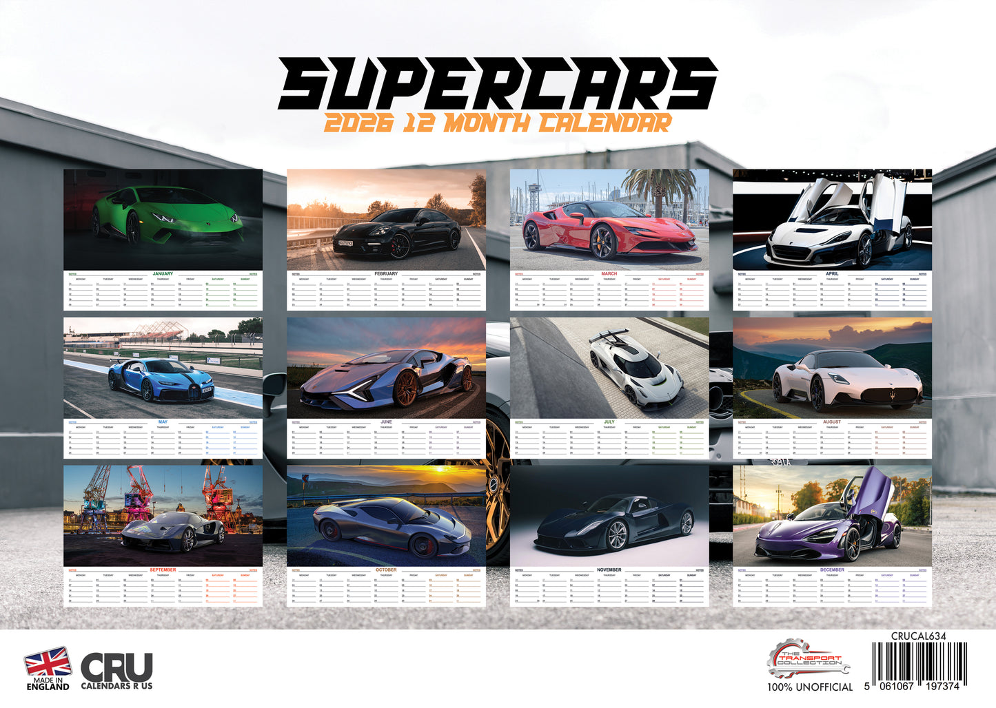Supercars - A3 Calendar 2026