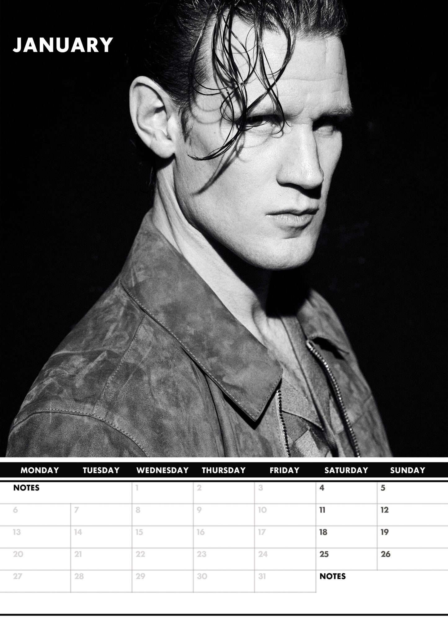 Matt Smith Calendar 2025