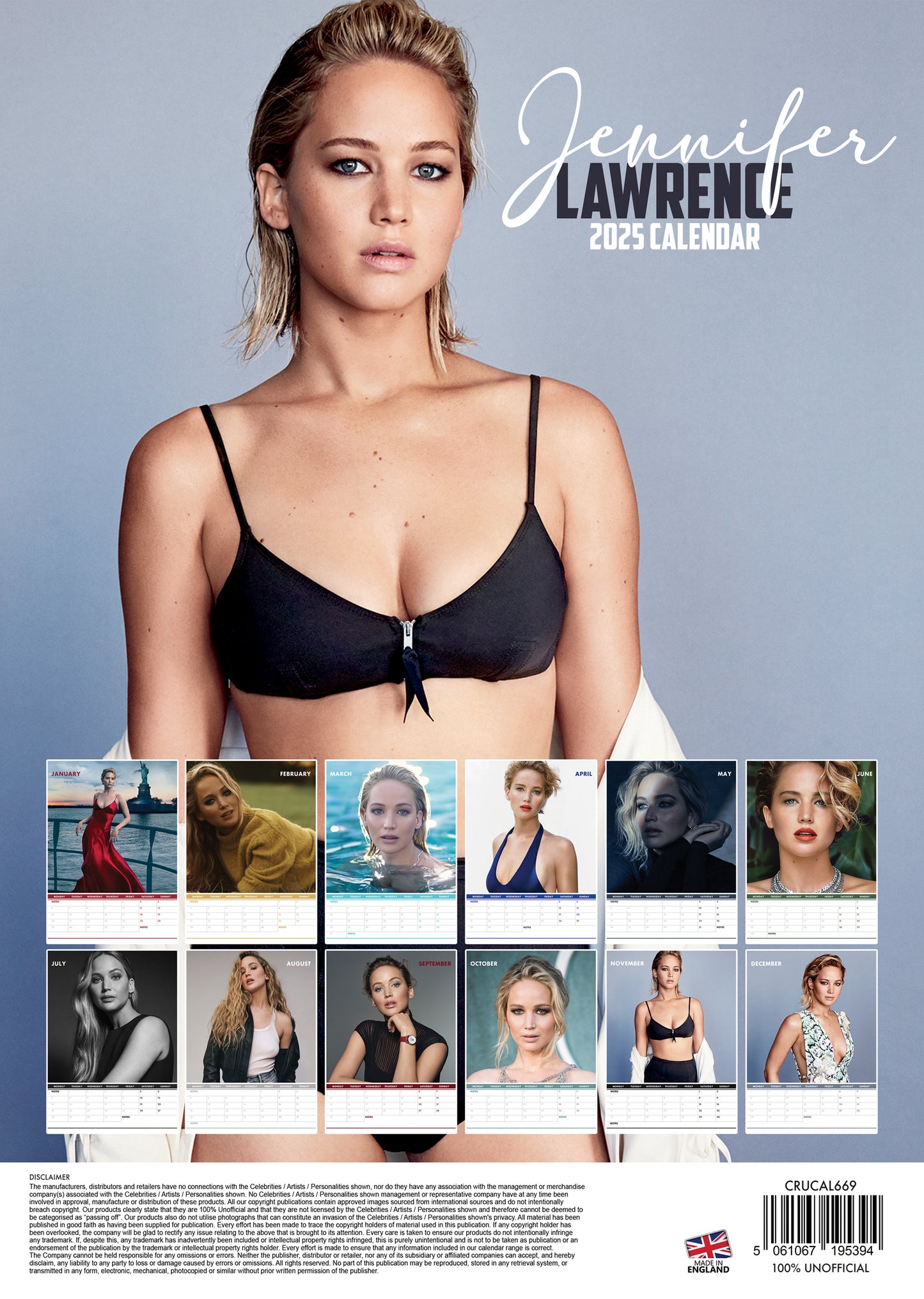 Jennifer Lawrence Calendar 2025