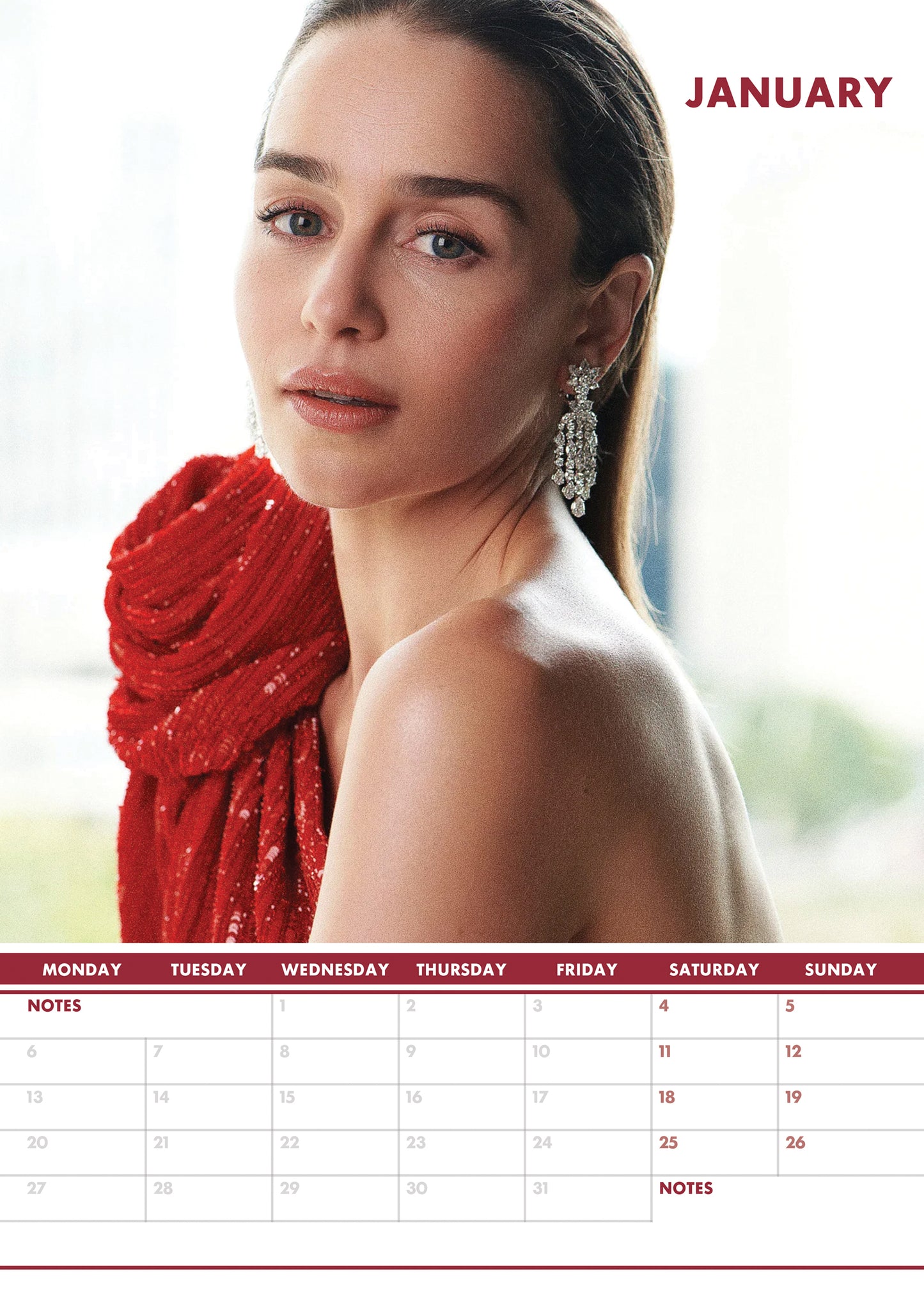 Emilia Clarke Calendar 2025