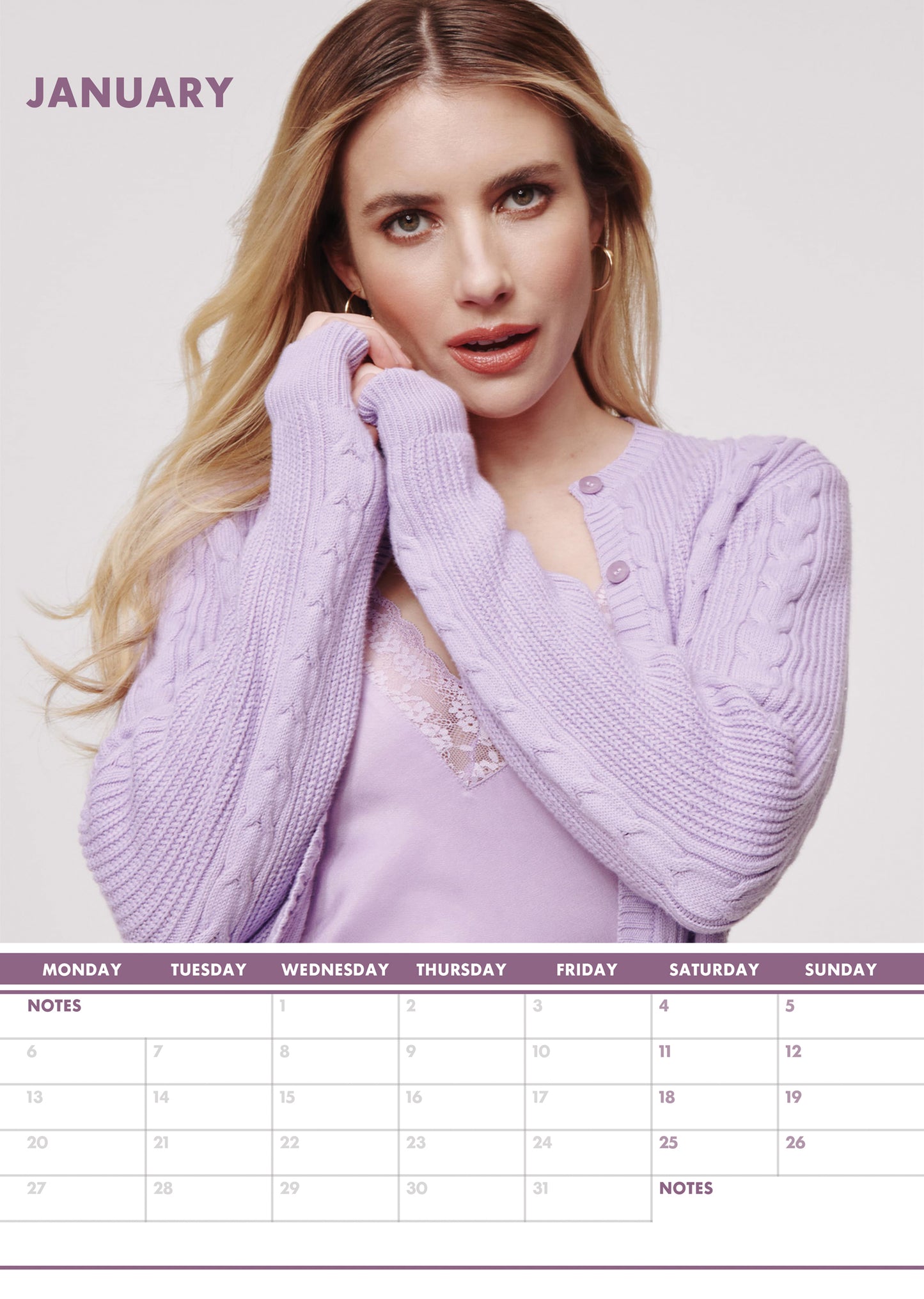 Emma Roberts Calendar 2025