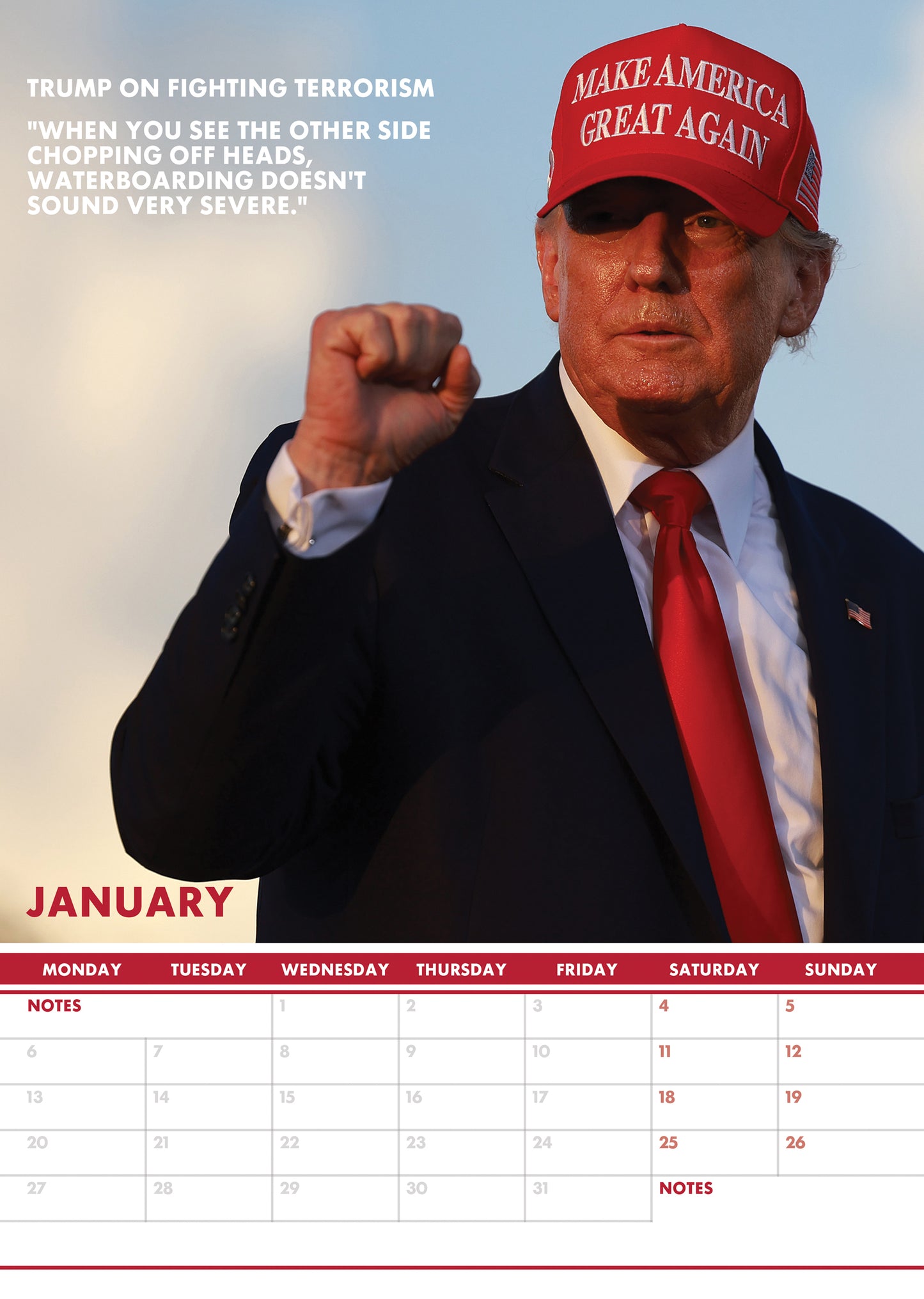 Donald Trump Famous Quotes Calendar 2025