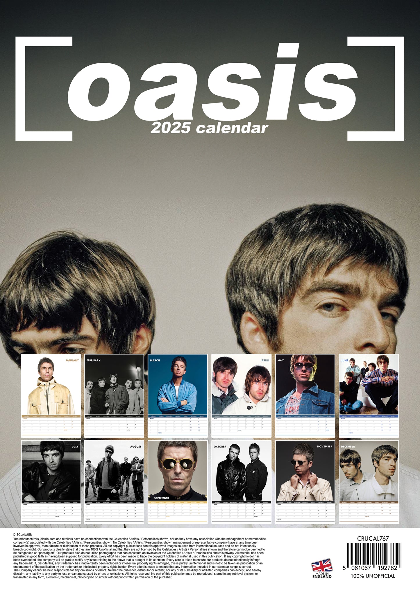 Oasis Calendar 2025