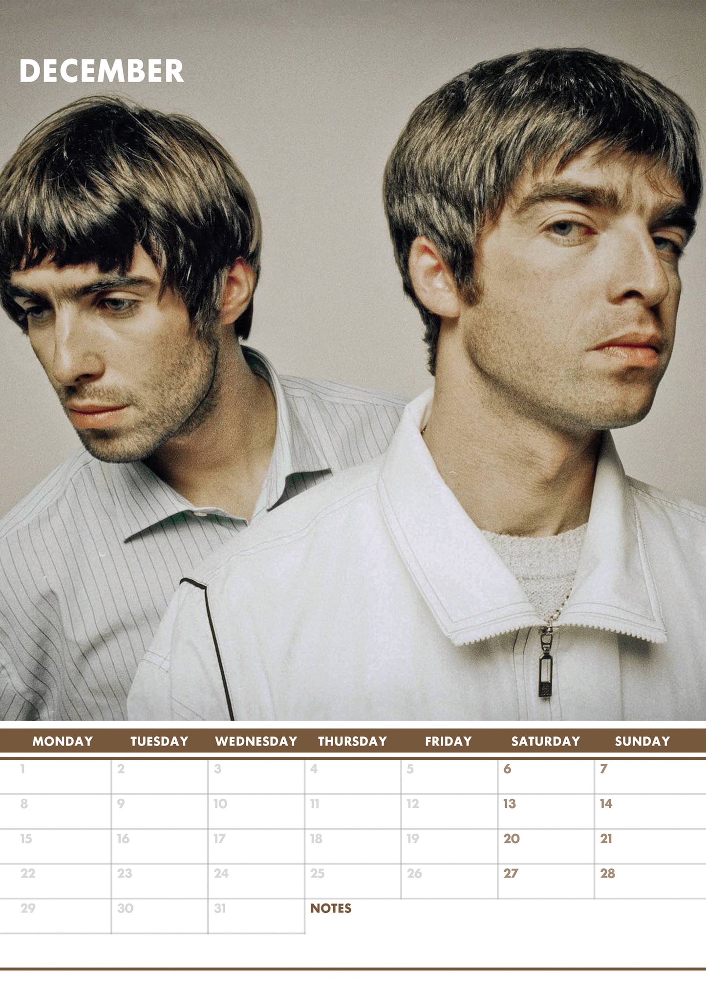 Oasis Calendar 2025