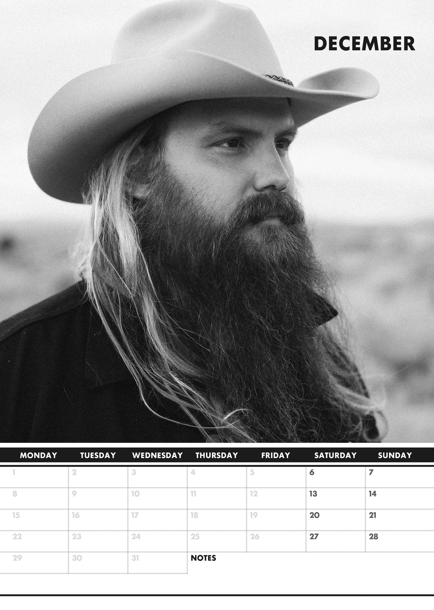 Chris Stapleton Calendar 2025