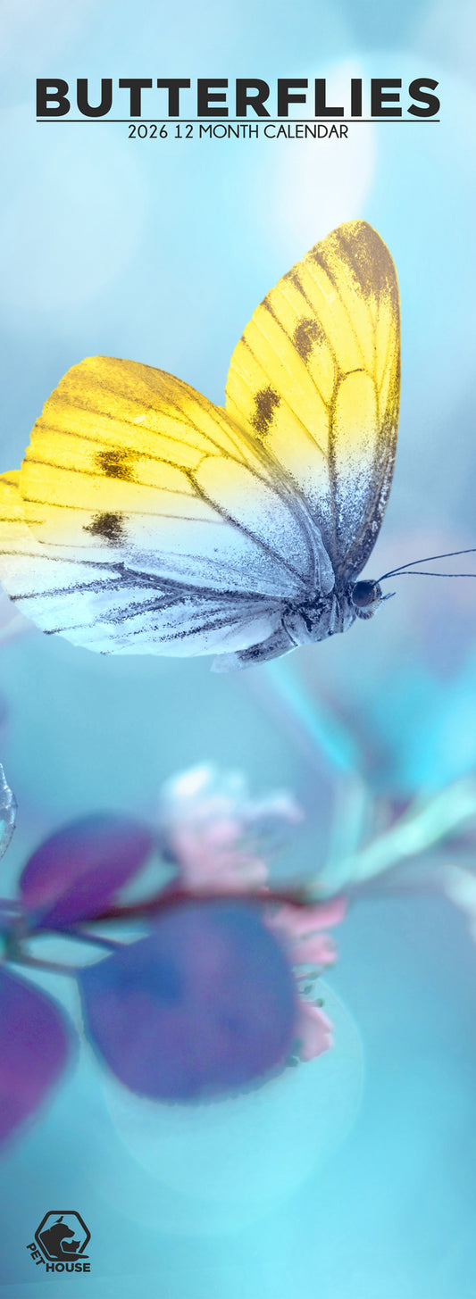 Butterflies - Slim Calendar 2026