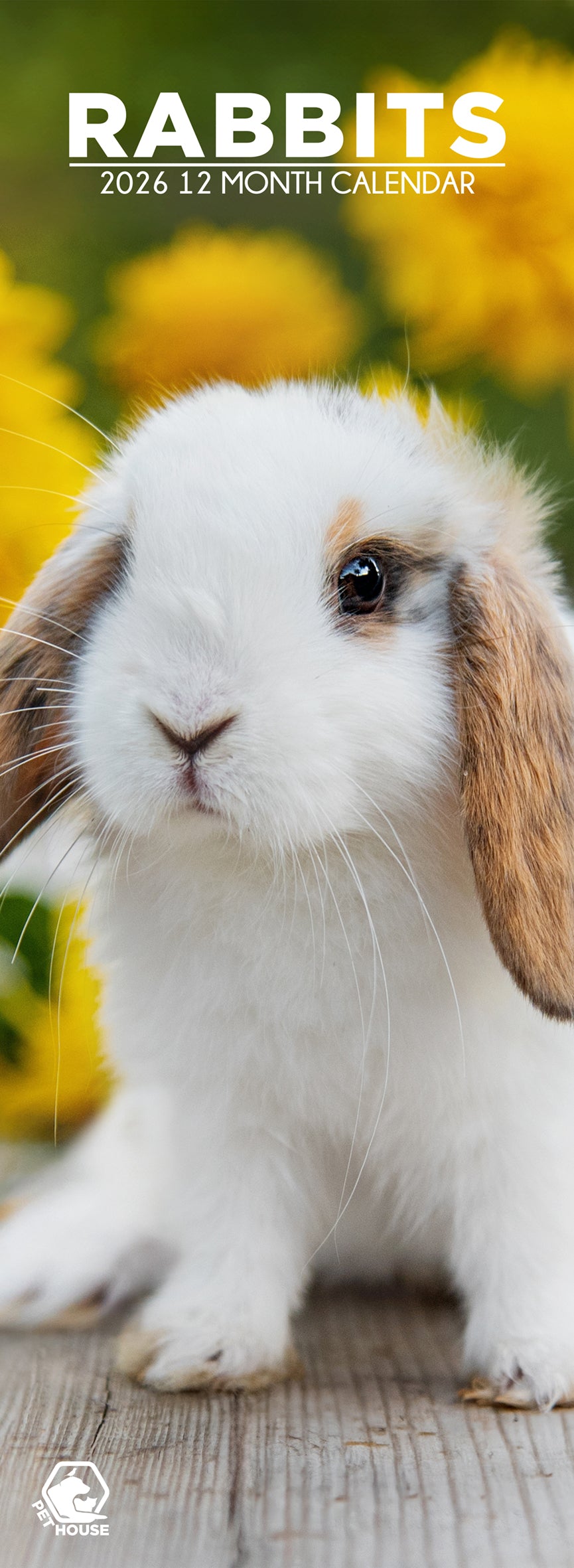 Rabbits - Slim Calendar 2026