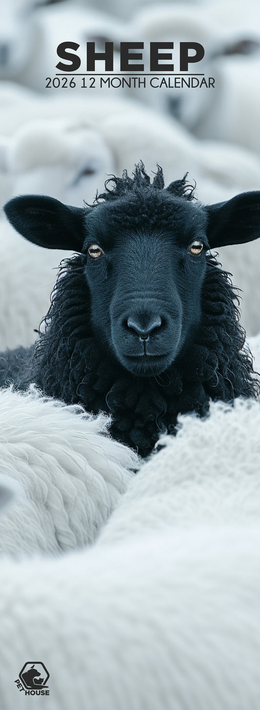 Sheep - Slim Calendar 2026