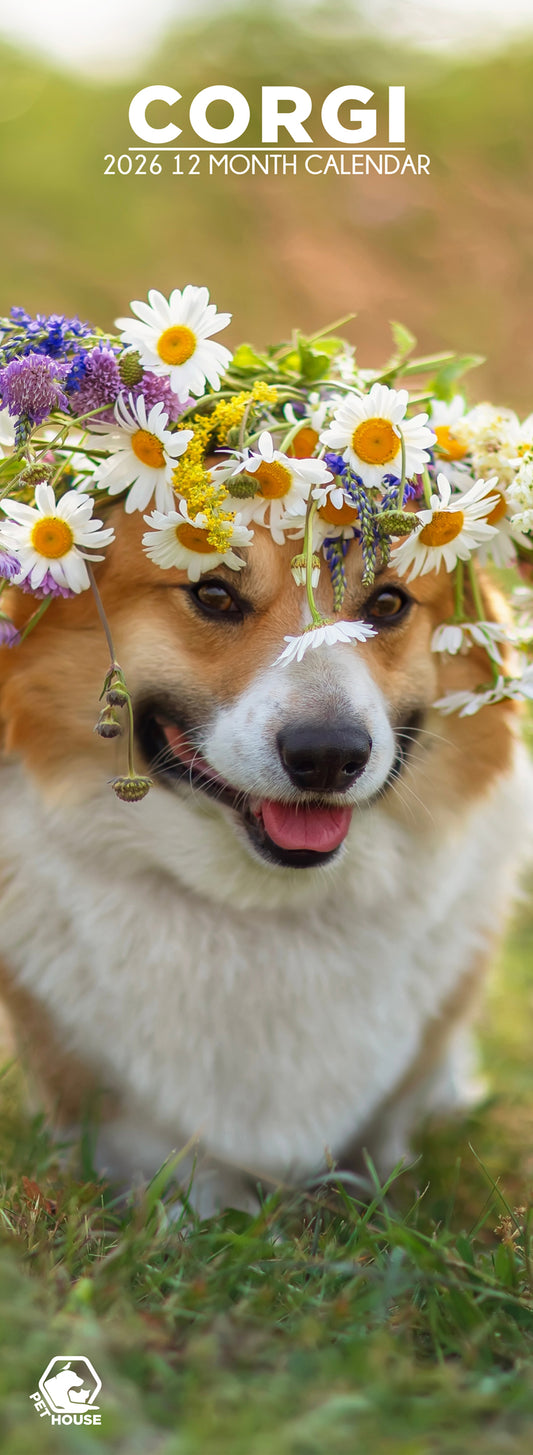 Corgi - Slim Calendar 2026