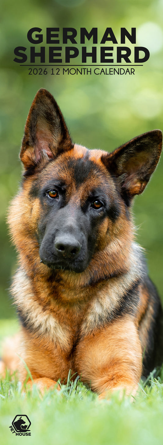 German Shepherd - Slim Calendar 2026