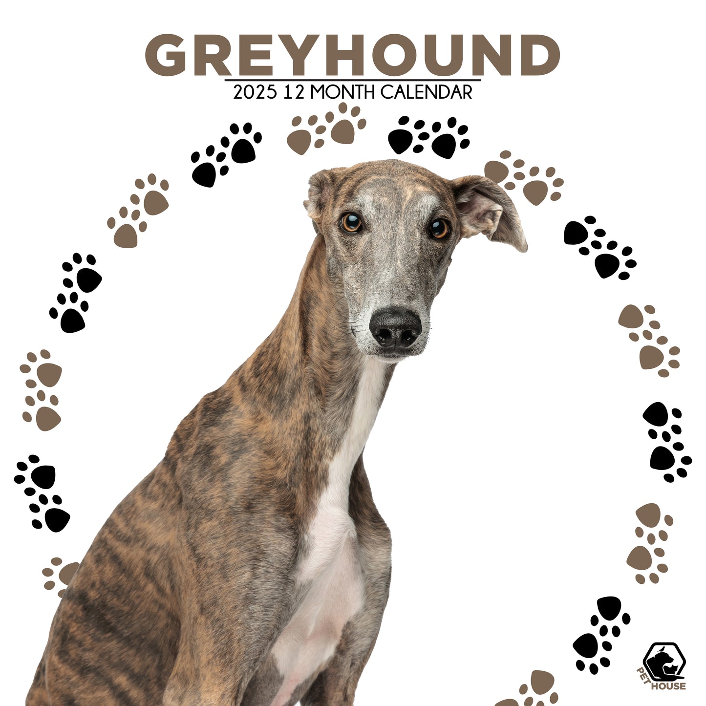 Greyhound Calendar Square 2025